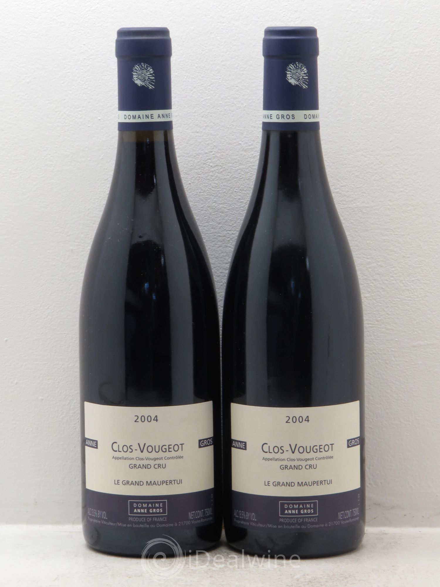 Clos de Vougeot Grand Cru Le Grand Maupertui Anne Gros 2004 - Lotto di 2 bottiglie - 0