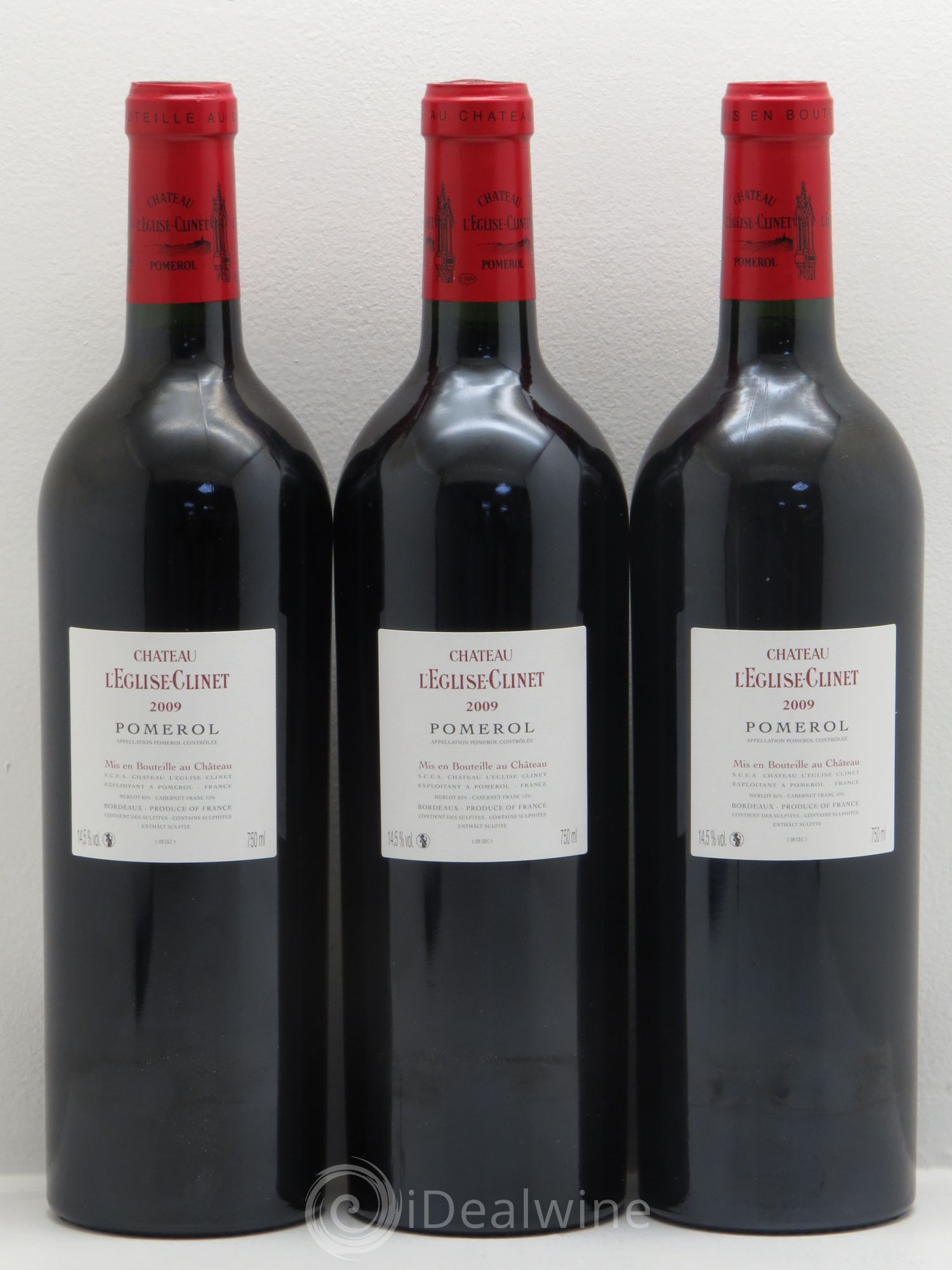 Château l' Église Clinet 2009 - Lot de 3 bouteilles - 1