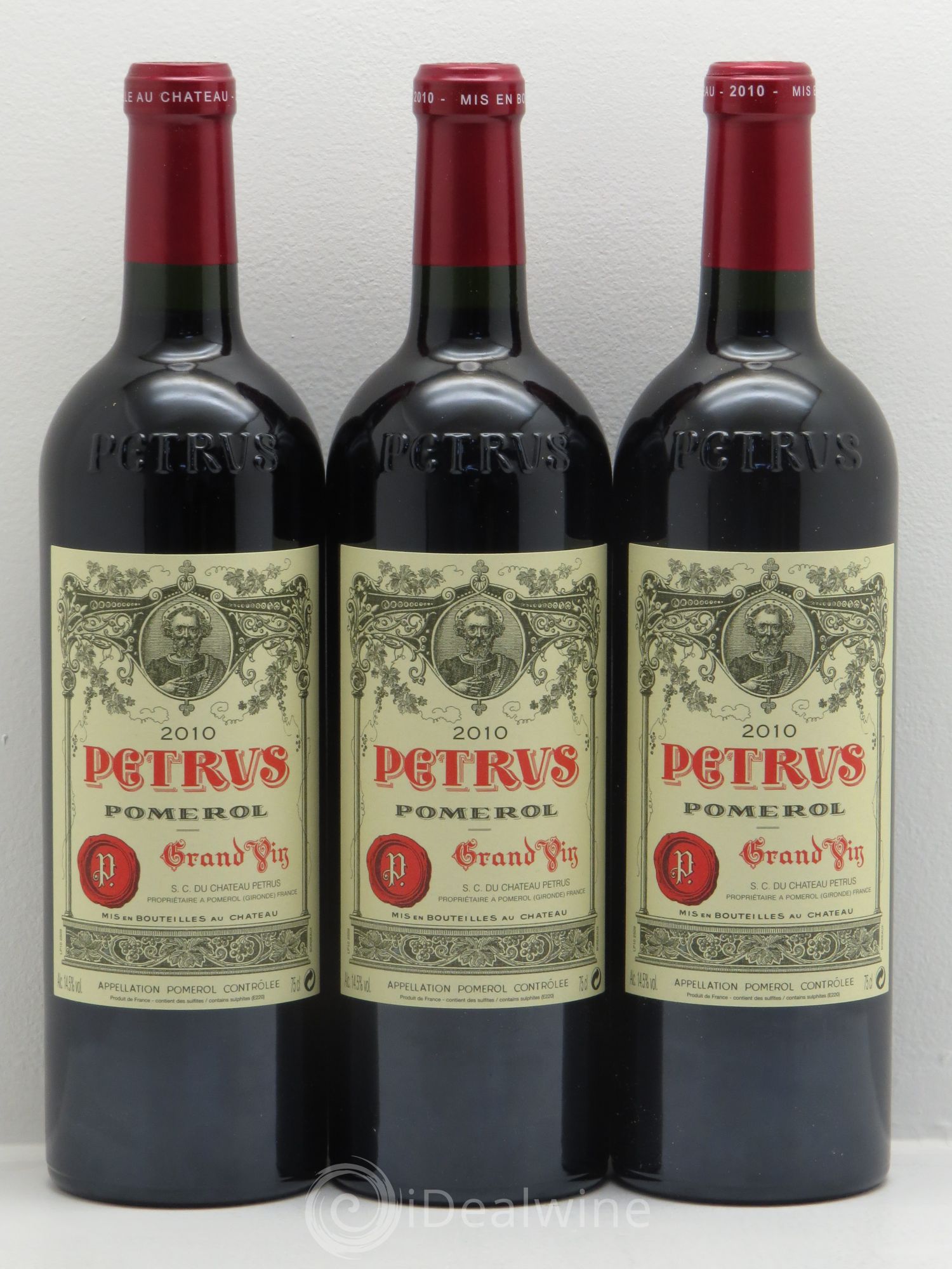 Petrus 2010 - Lot de 3 bouteilles - 0