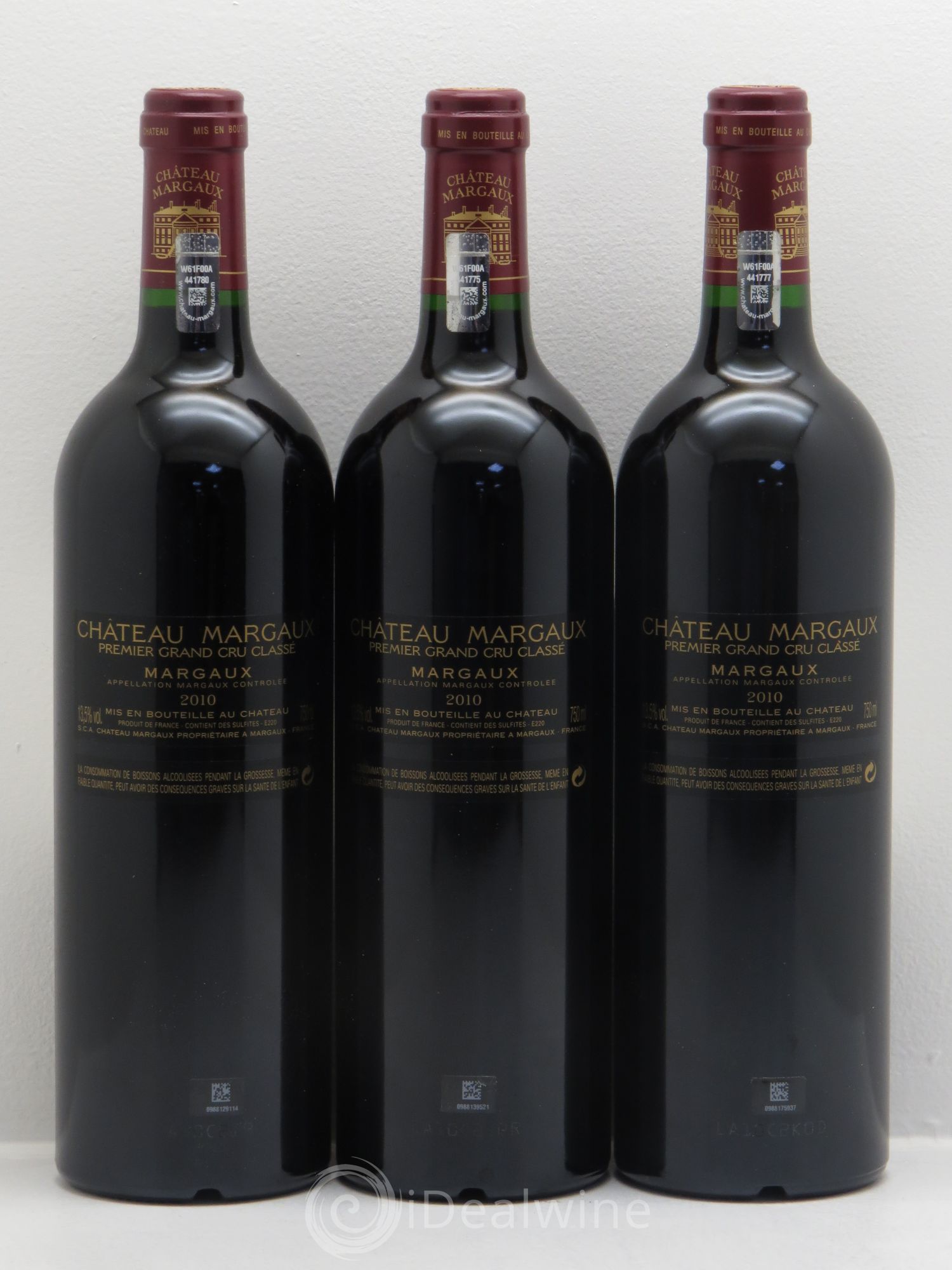 Château Margaux 1er Grand Cru Classé 2010 - Lot de 3 bouteilles - 1