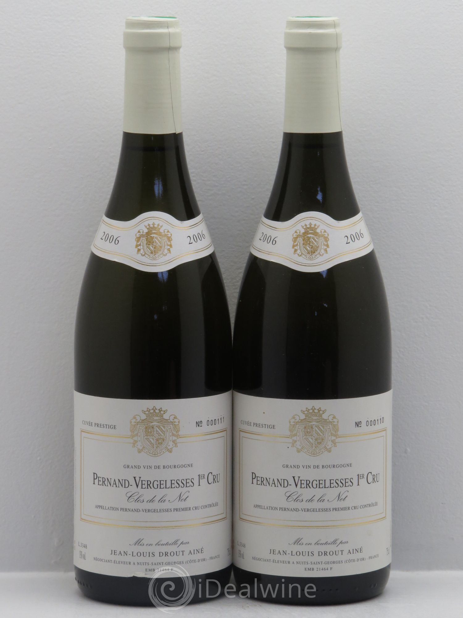 Pernand-Vergelesses 1er Cru Clos de la Net - Jean Louis Dout Ainé 2006 - Posten von 2 Flaschen - 0