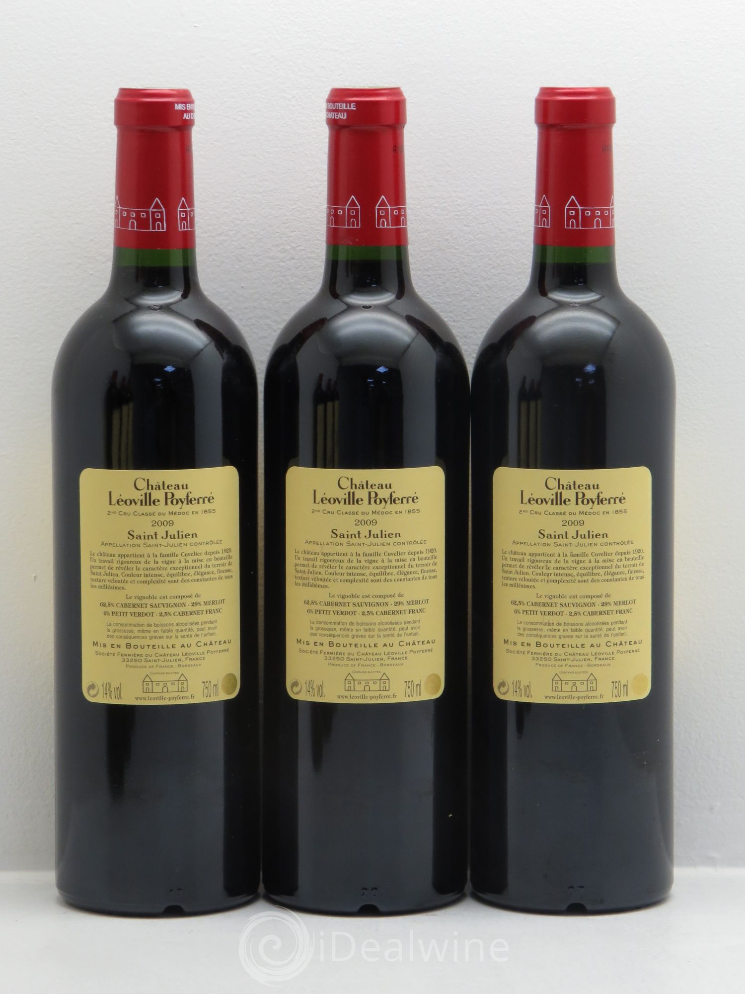 Château Léoville Poyferré 2ème Grand Cru Classé 2009 - Lot de 6 bouteilles - 2