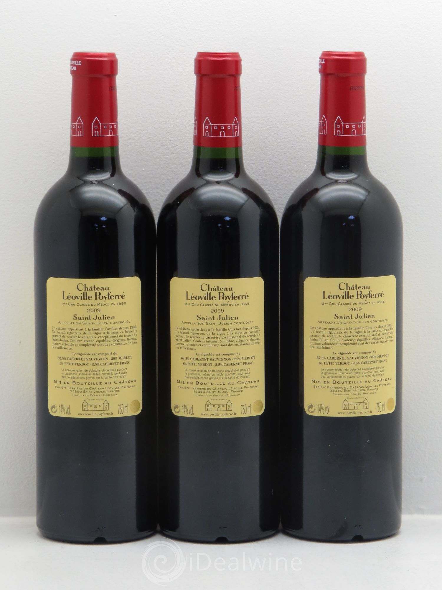 Château Léoville Poyferré 2ème Grand Cru Classé 2009 - Lot de 6 bouteilles - 4