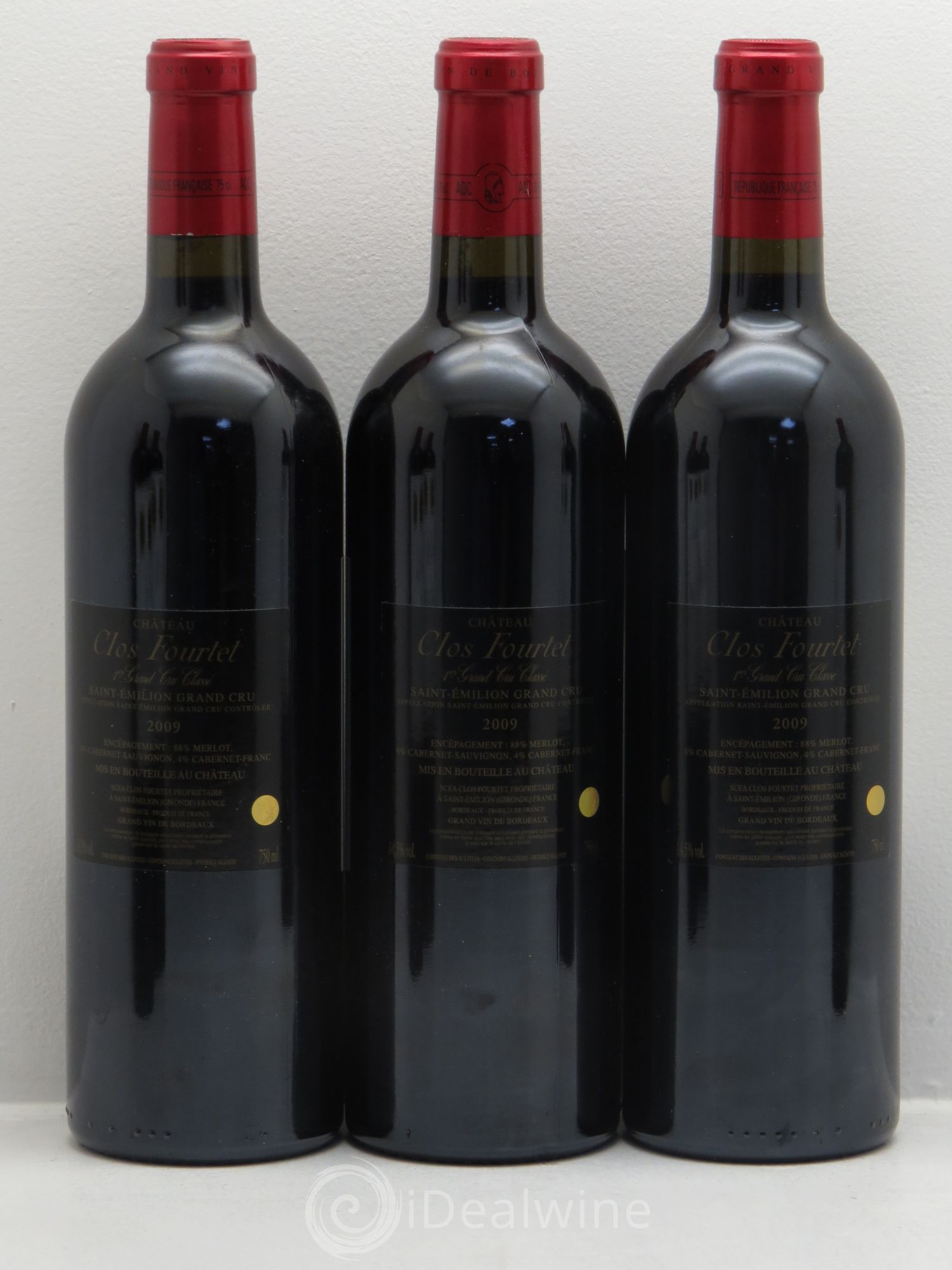Clos Fourtet 1er Grand Cru Classé B 2009 - Lot de 12 bouteilles - 6