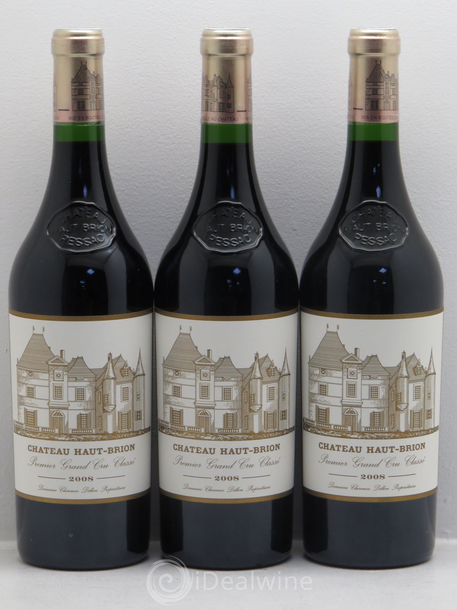 Château Haut Brion 1er Grand Cru Classé 2008 - Lot de 3 bouteilles - 0