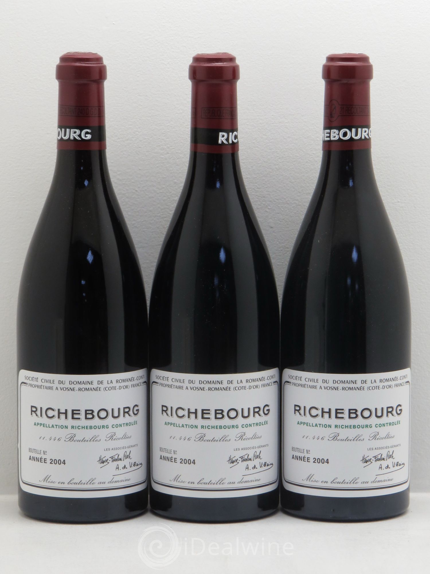 Richebourg Grand Cru Domaine de la Romanée-Conti 2004 - Lot de 3 bouteilles - 0