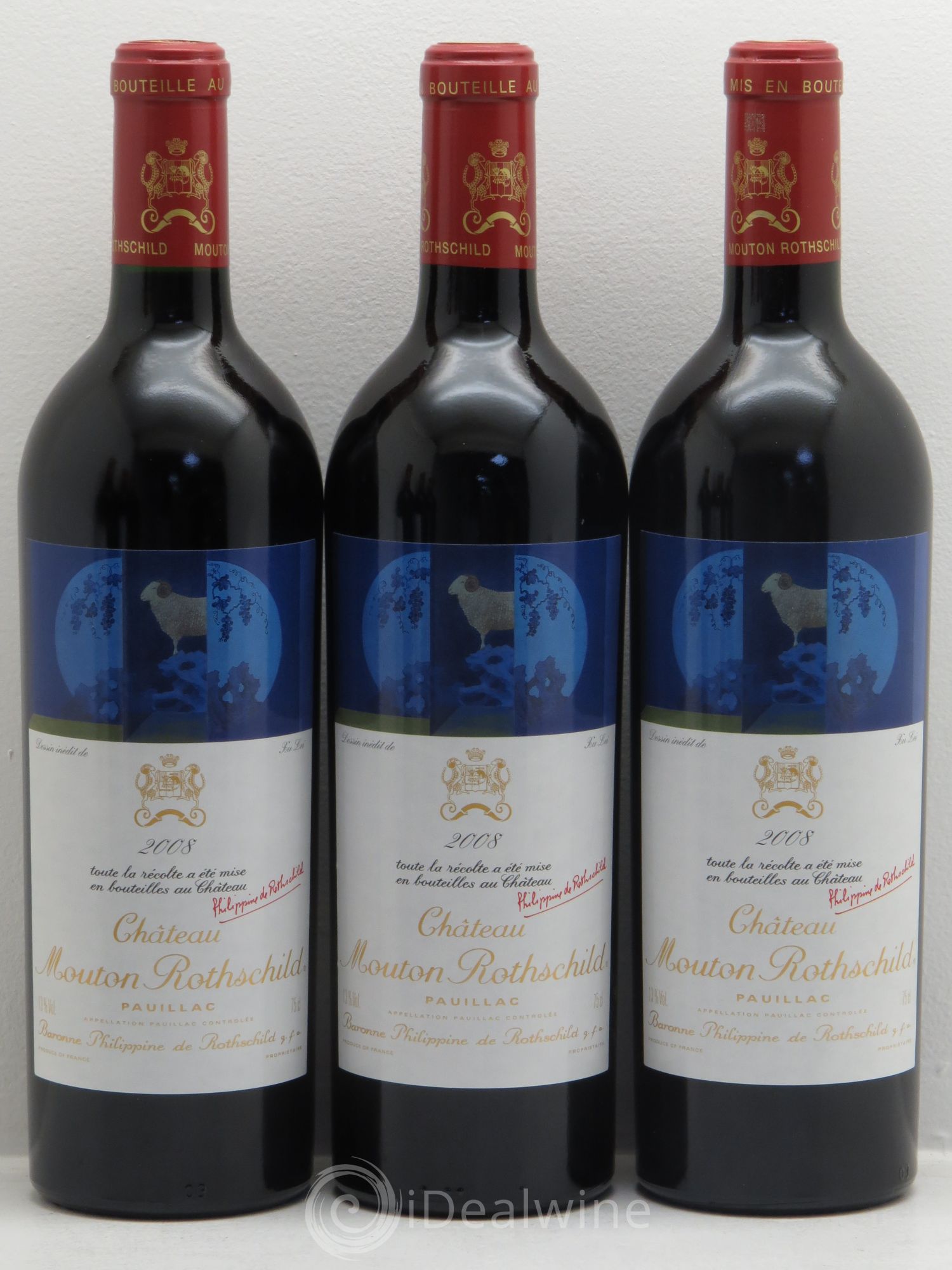 Château Mouton Rothschild 1er Grand Cru Classé 2008 - Lot de 6 bouteilles - 1