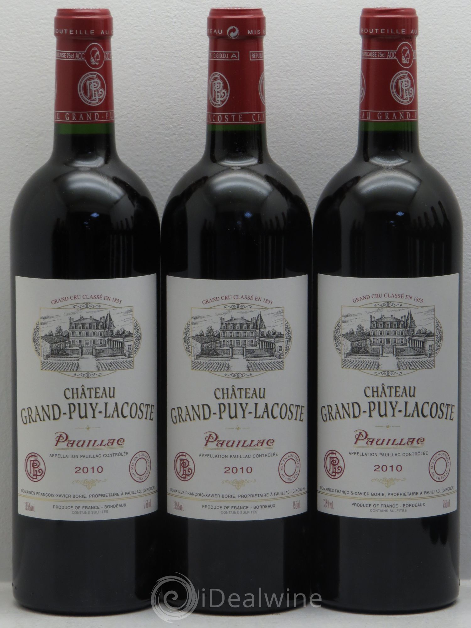 Château Grand Puy Lacoste 5ème Grand Cru Classé 2010 - Lot de 12 bouteilles - 1
