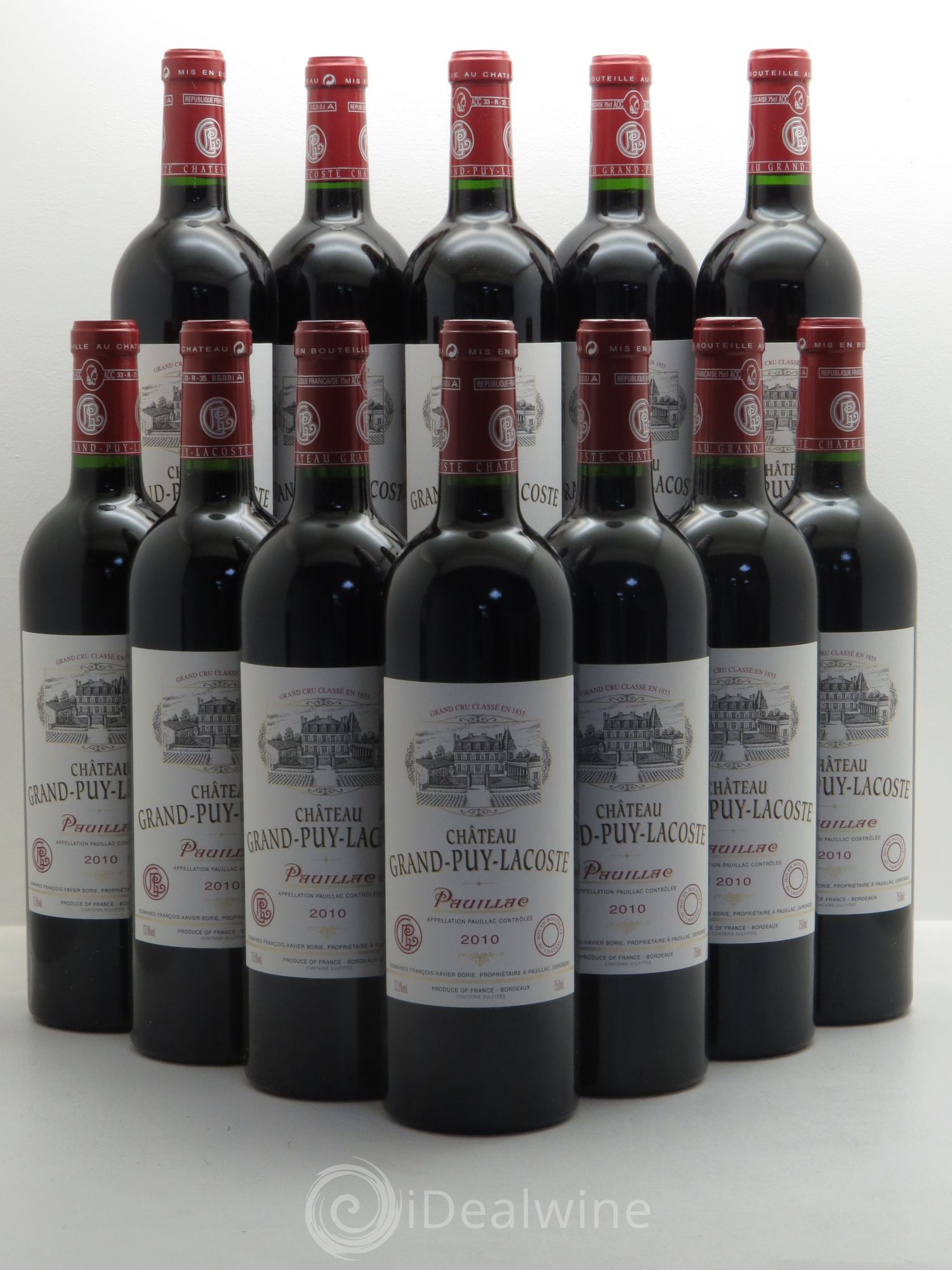 Château Grand Puy Lacoste 5ème Grand Cru Classé 2010 - Lot de 12 bouteilles - 0