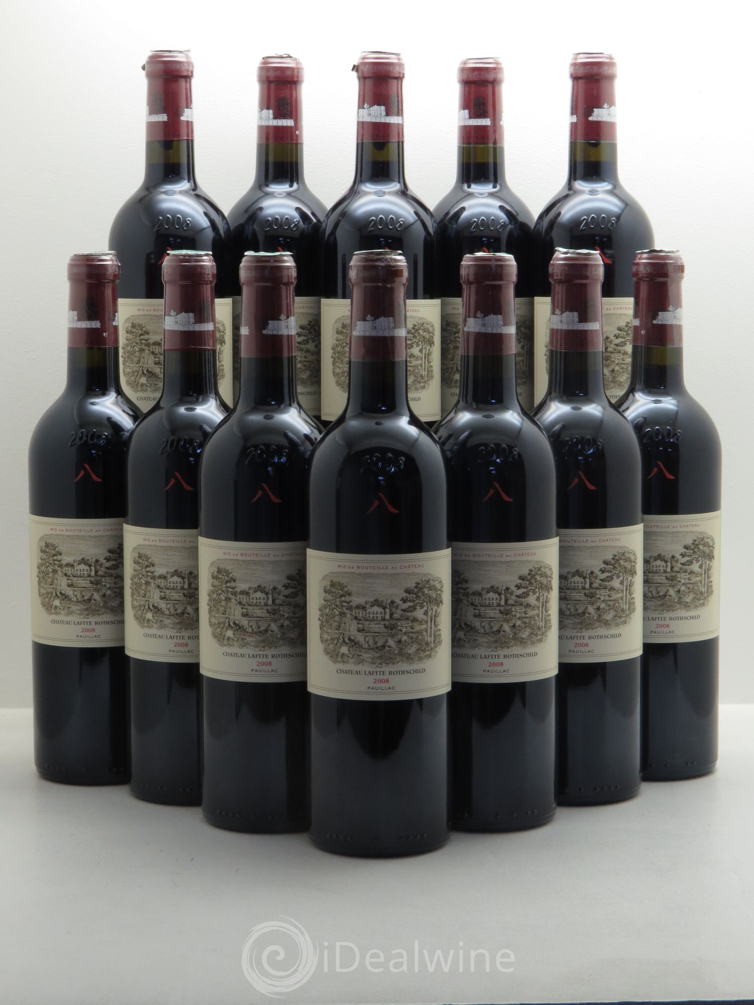 Château Lafite Rothschild 1er Grand Cru Classé 2008 - Lot de 12 bouteilles - 0