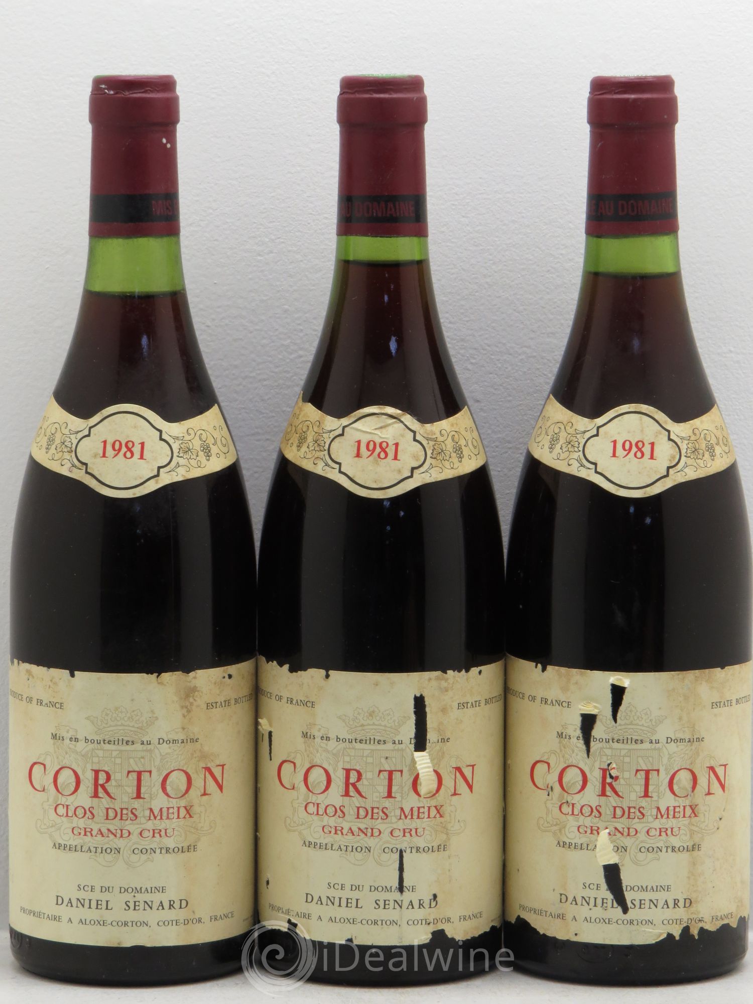 Corton Grand Cru Clos des Meix Daniel Senard 1981 - Posten von 3 Flaschen - 0