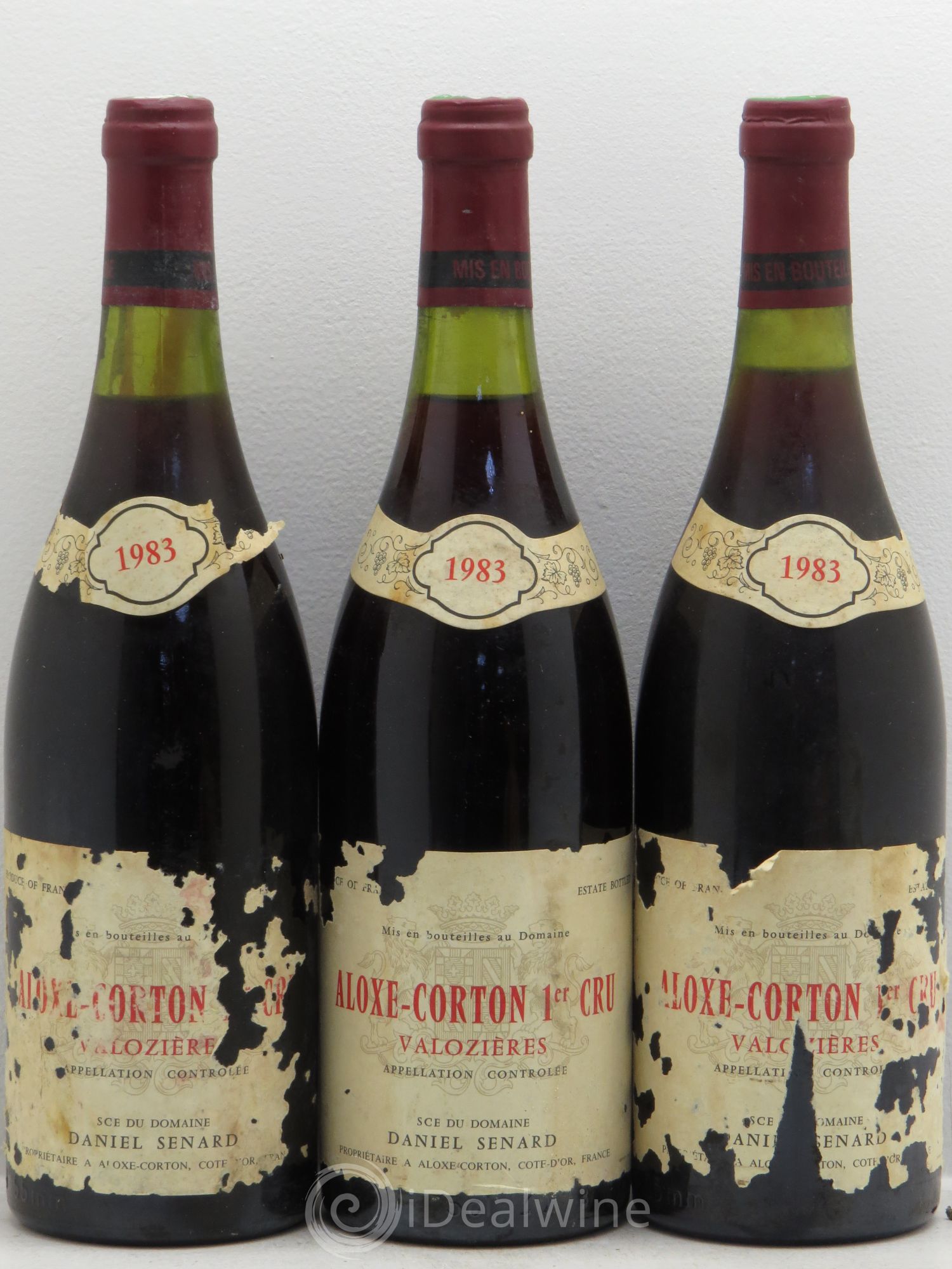 Aloxe-Corton 1er Cru Senard 1983 - Lot de 3 bouteilles - 0