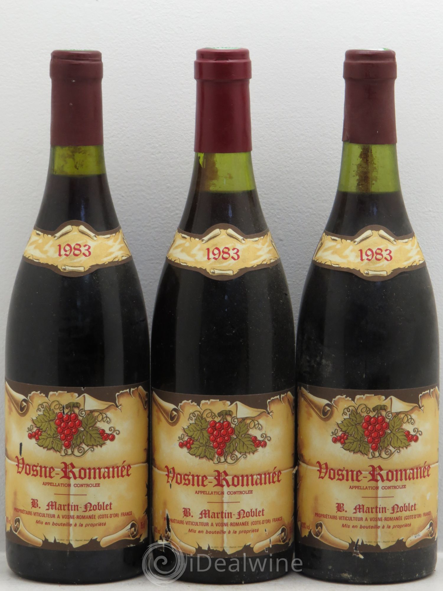 Vosne-Romanée Martin Noblet 1983 - Lot de 3 bouteilles - 0