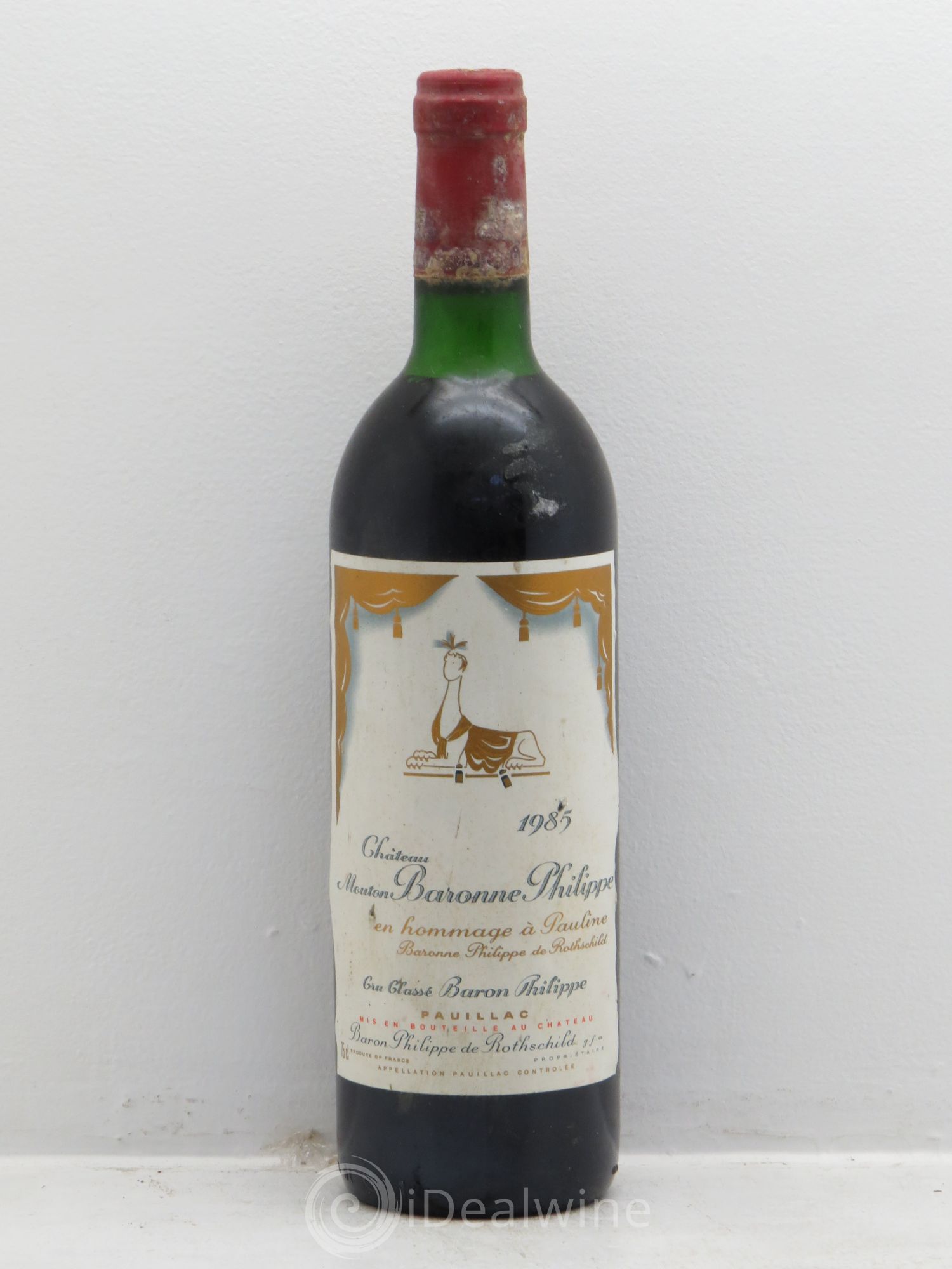 Château d' Armailhac - Mouton Baron(ne) Philippe 5ème Grand Cru Classé 1985 - Lot de 1 bouteille - 0