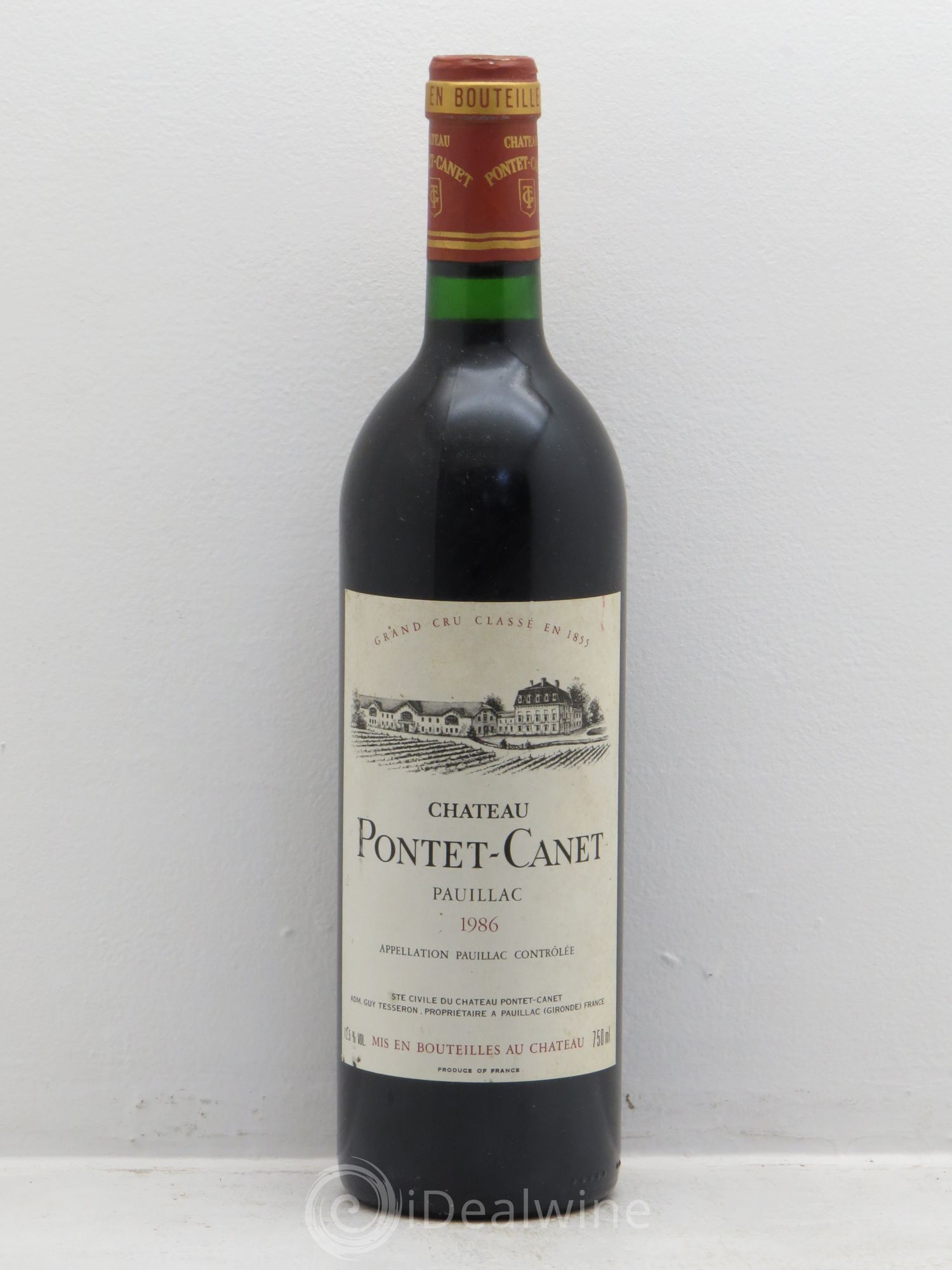 Château Pontet Canet 5ème Grand Cru Classé 1986 - Lot de 1 bouteille - 0