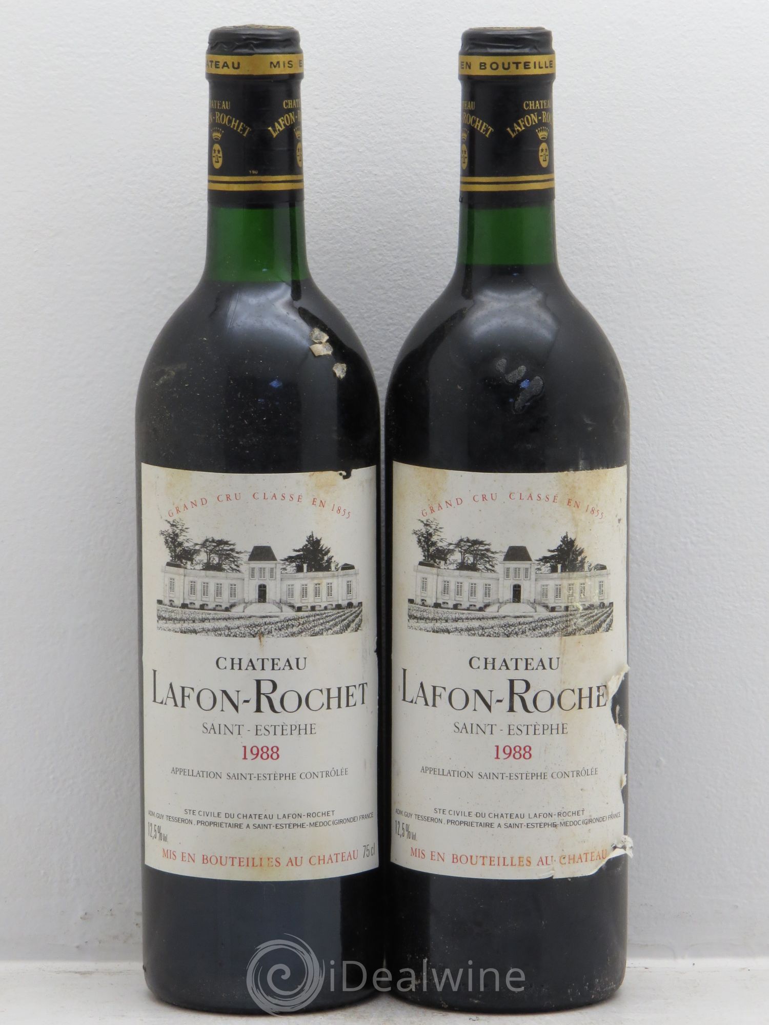 Château Lafon Rochet 4ème Grand Cru Classé 1988 - Lot de 2 bouteilles - 0