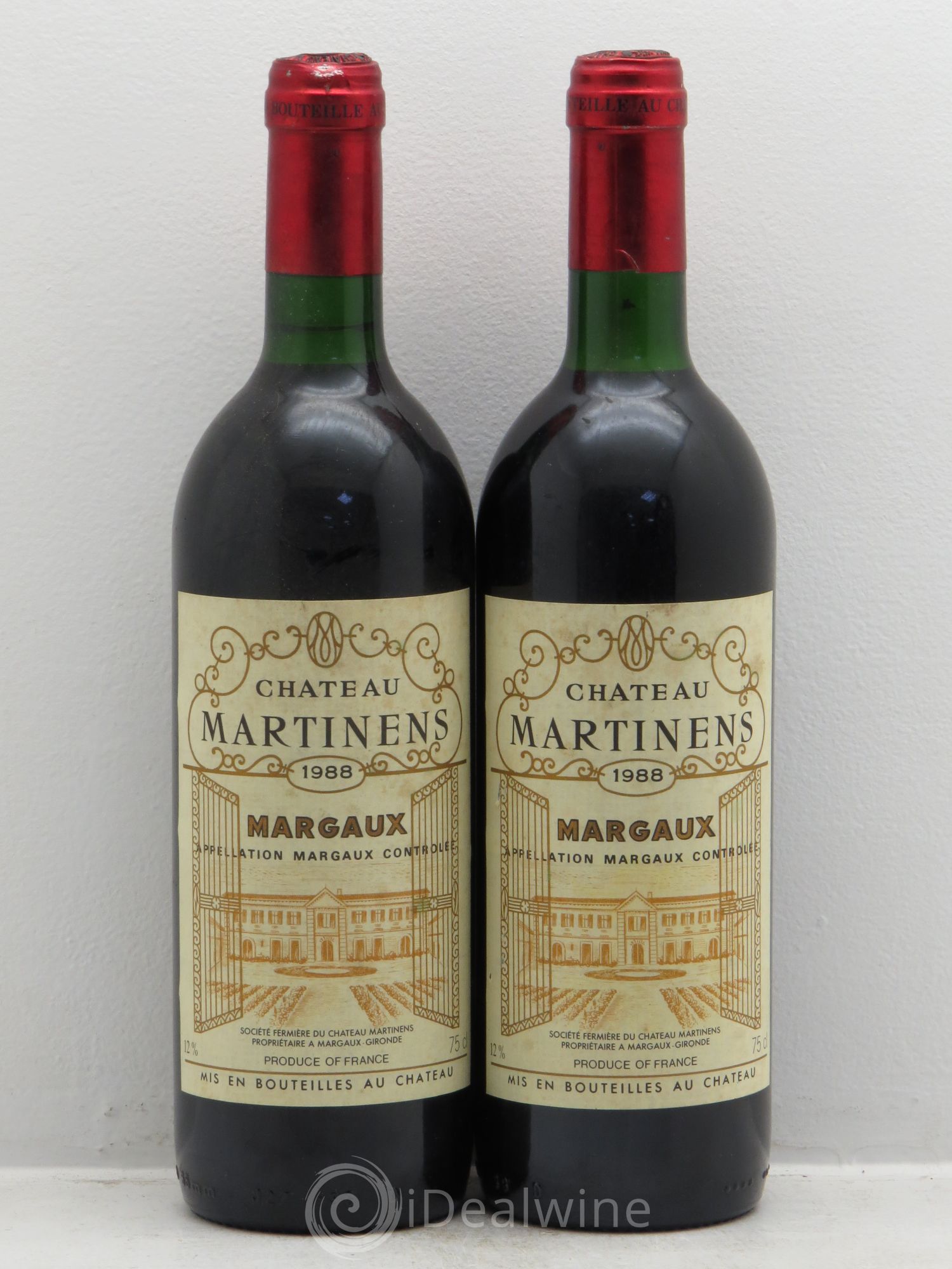 Château Martinens Cru Bourgeois 1988 - Lot de 2 bouteilles - 0