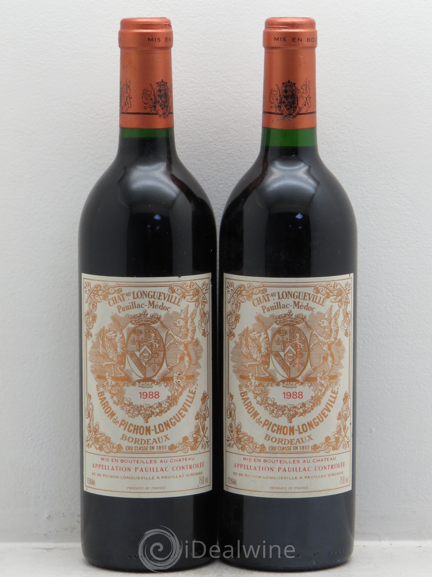 Pichon Longueville Baron 2ème Grand Cru Classé 1988 - Lot de 2 bouteilles - 0