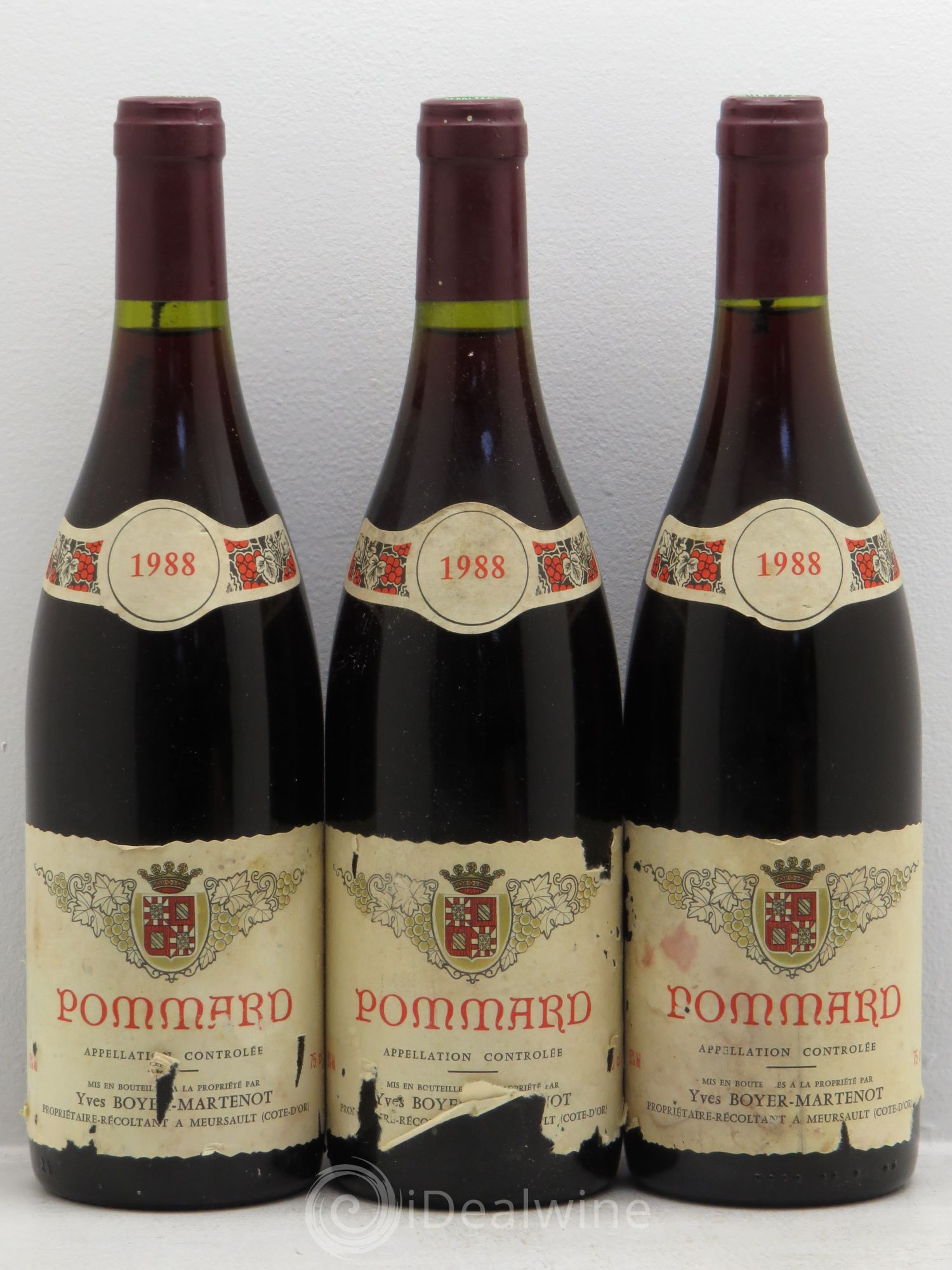 Pommard Boyer Martenot 1988 - Posten von 3 Flaschen - 0