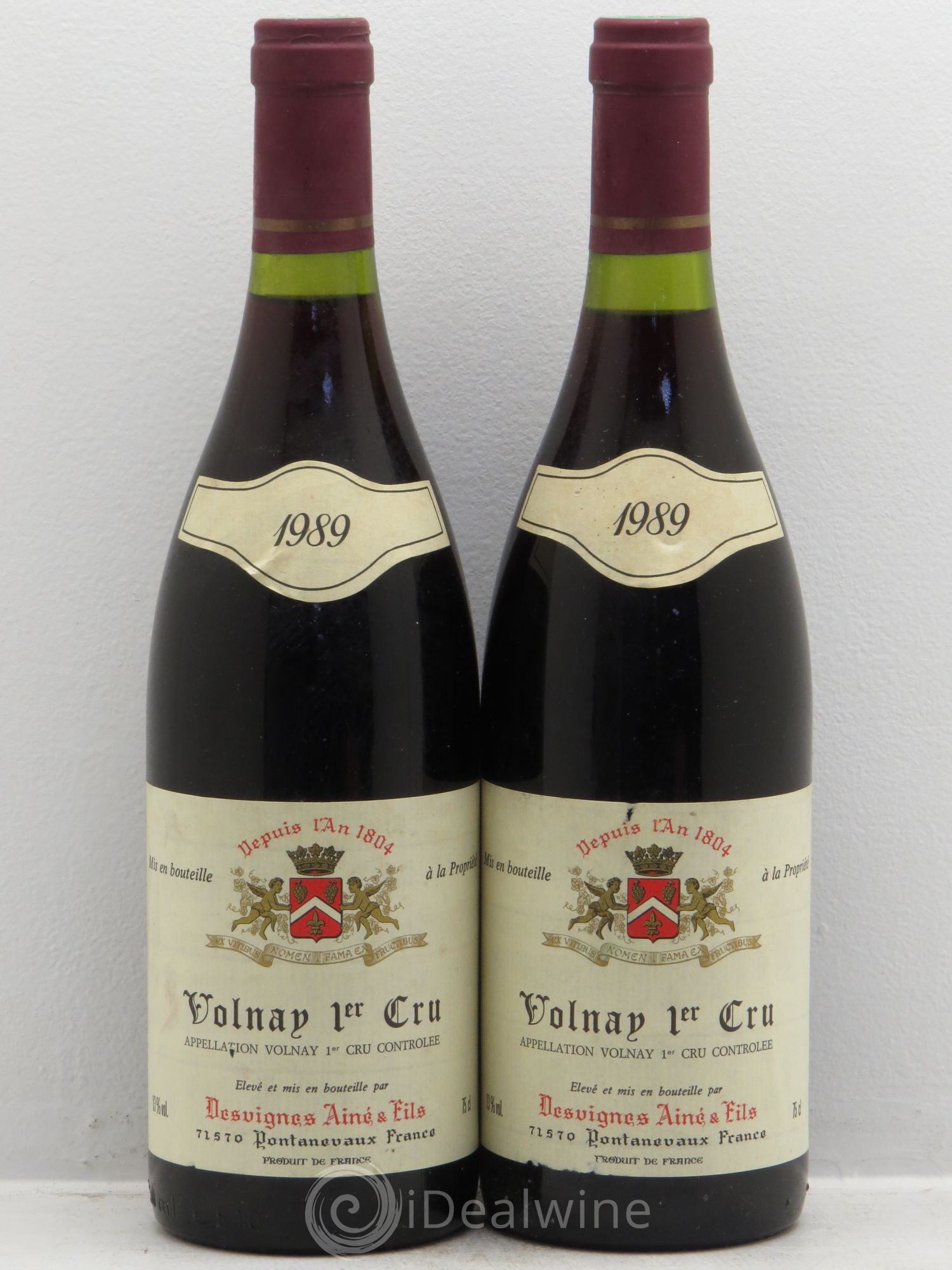 Volnay 1er Cru Desvignes 1989 - Lot de 2 bouteilles - 0