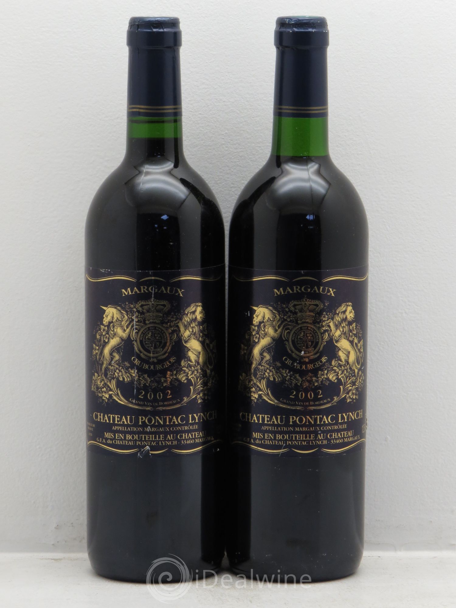 Château Pontac Lynch Cru Bourgeois 2002 - Lot de 2 bouteilles - 0