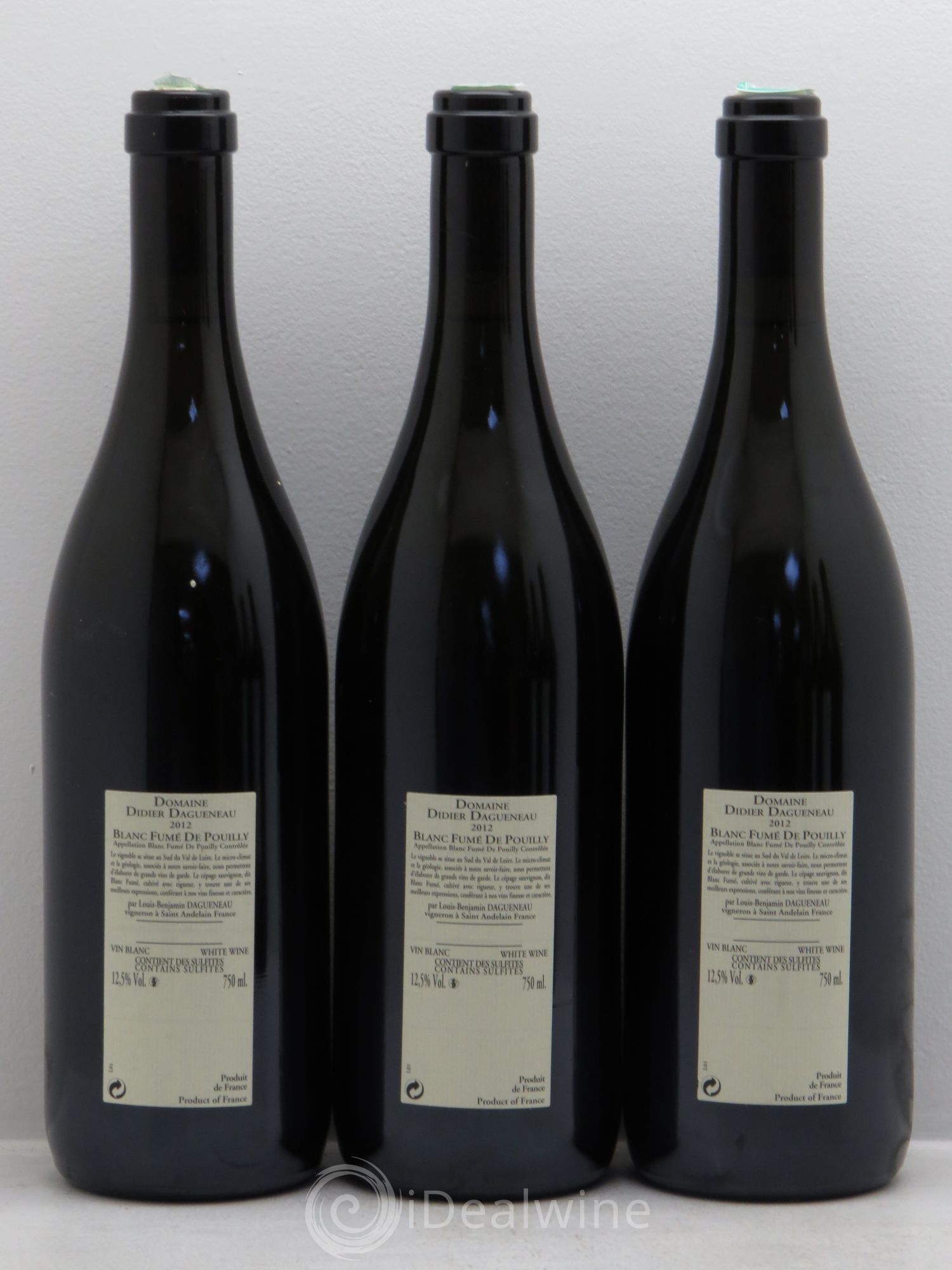 Pouilly-Fumé Blanc Fumé de Pouilly Dagueneau (Domaine Didier - Louis-Benjamin) 2012 - Lot de 3 bouteilles - 1