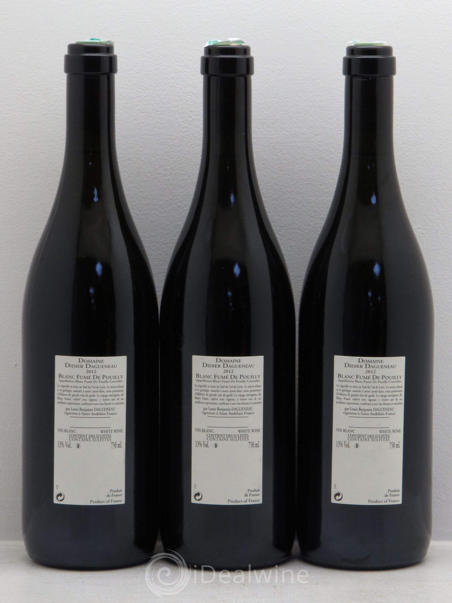 Vin de France (anciennement Pouilly-Fumé) Buisson Renard Dagueneau (Domaine Didier - Louis-Benjamin) 2012 - Lot de 3 bouteilles - 1
