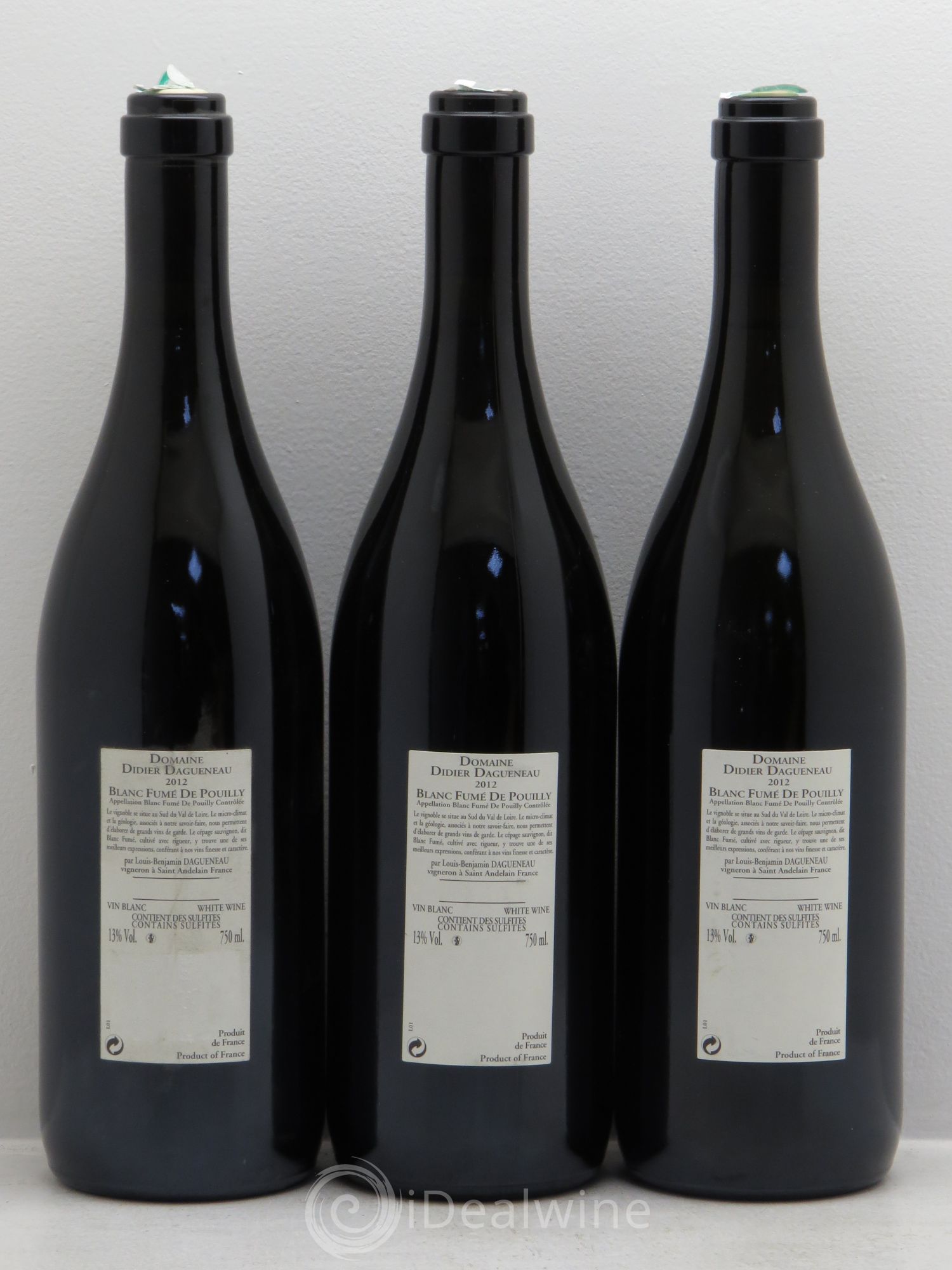 Vin de France (anciennement Pouilly-Fumé) Buisson Renard Dagueneau (Domaine Didier - Louis-Benjamin) 2012 - Lot de 3 bouteilles - 1