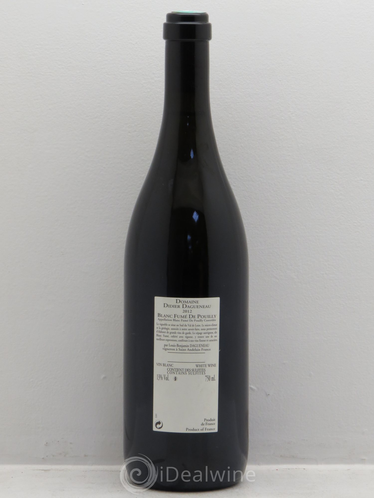 Vin de France (anciennement Pouilly-Fumé) Buisson Renard Dagueneau (Domaine Didier - Louis-Benjamin) 2012 - Lot de 1 bouteille - 1