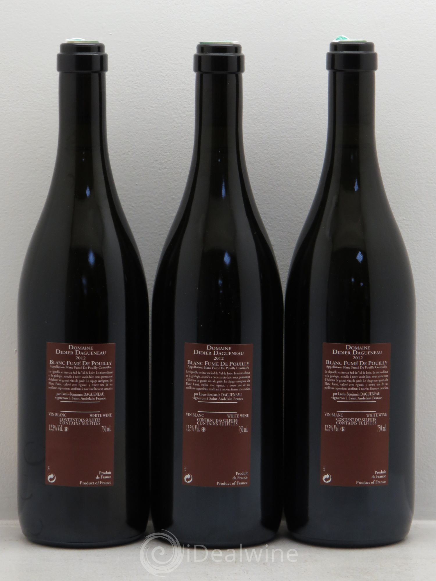Vin de France (anciennement Pouilly-Fumé) Pur Sang Dagueneau (Domaine Didier - Louis-Benjamin) 2012 - Lot de 3 bouteilles - 1
