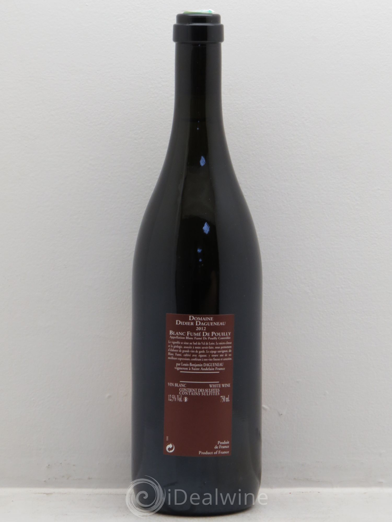 Vin de France (anciennement Pouilly-Fumé) Pur Sang Dagueneau (Domaine Didier - Louis-Benjamin) 2012 - Lot de 1 bouteille - 1