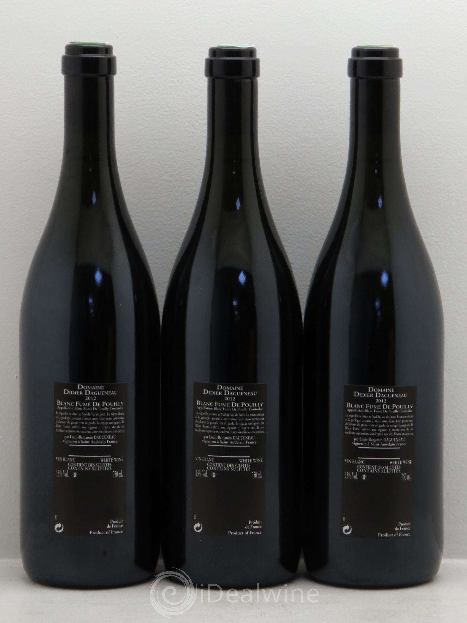 Vin de France (anciennement Pouilly-Fumé) Silex Dagueneau (Domaine Didier - Louis-Benjamin) 2012 - Lot de 3 bouteilles - 1