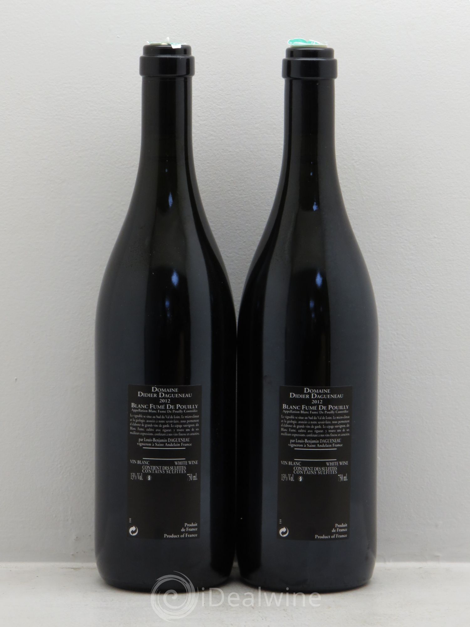Vin de France (anciennement Pouilly-Fumé) Silex Dagueneau (Domaine Didier - Louis-Benjamin) 2012 - Lot de 2 bouteilles - 1