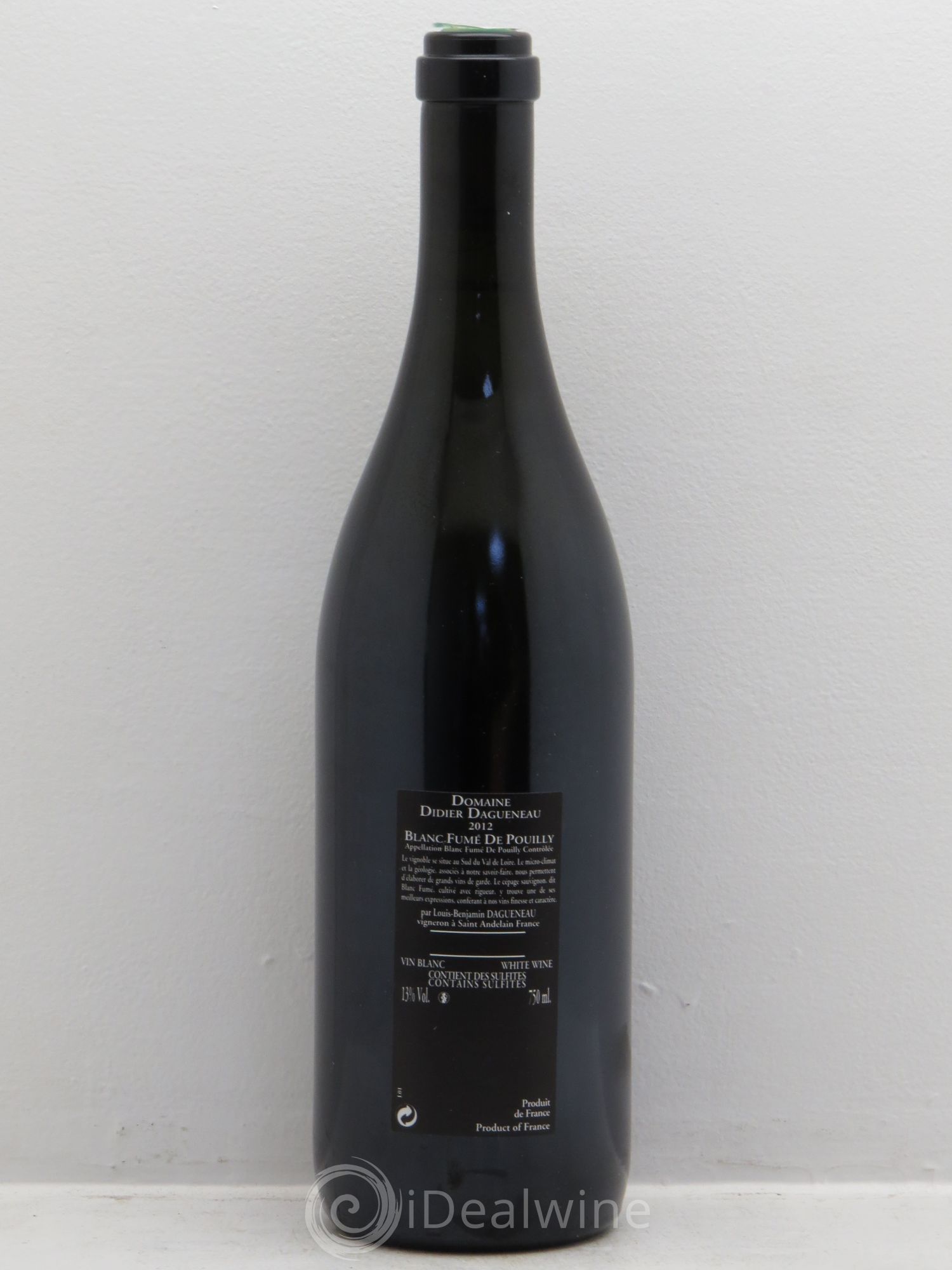 Vin de France (anciennement Pouilly-Fumé) Silex Dagueneau (Domaine Didier - Louis-Benjamin) 2012 - Lot de 1 bouteille - 1