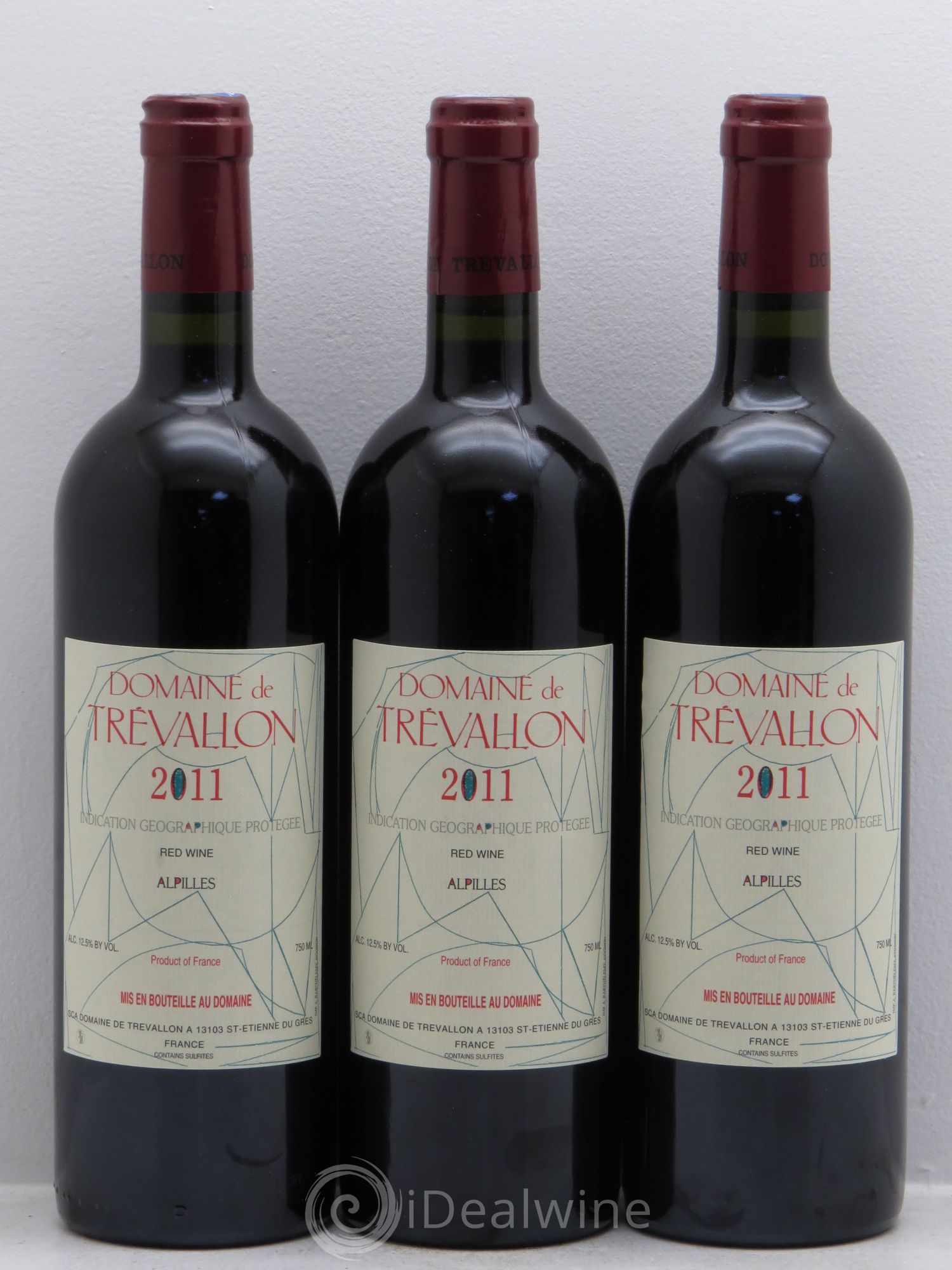 VDP Bouches du Rhône Trévallon (Domaine de) Eloi Dürrbach 2011 - Lot de 3 bouteilles - 0