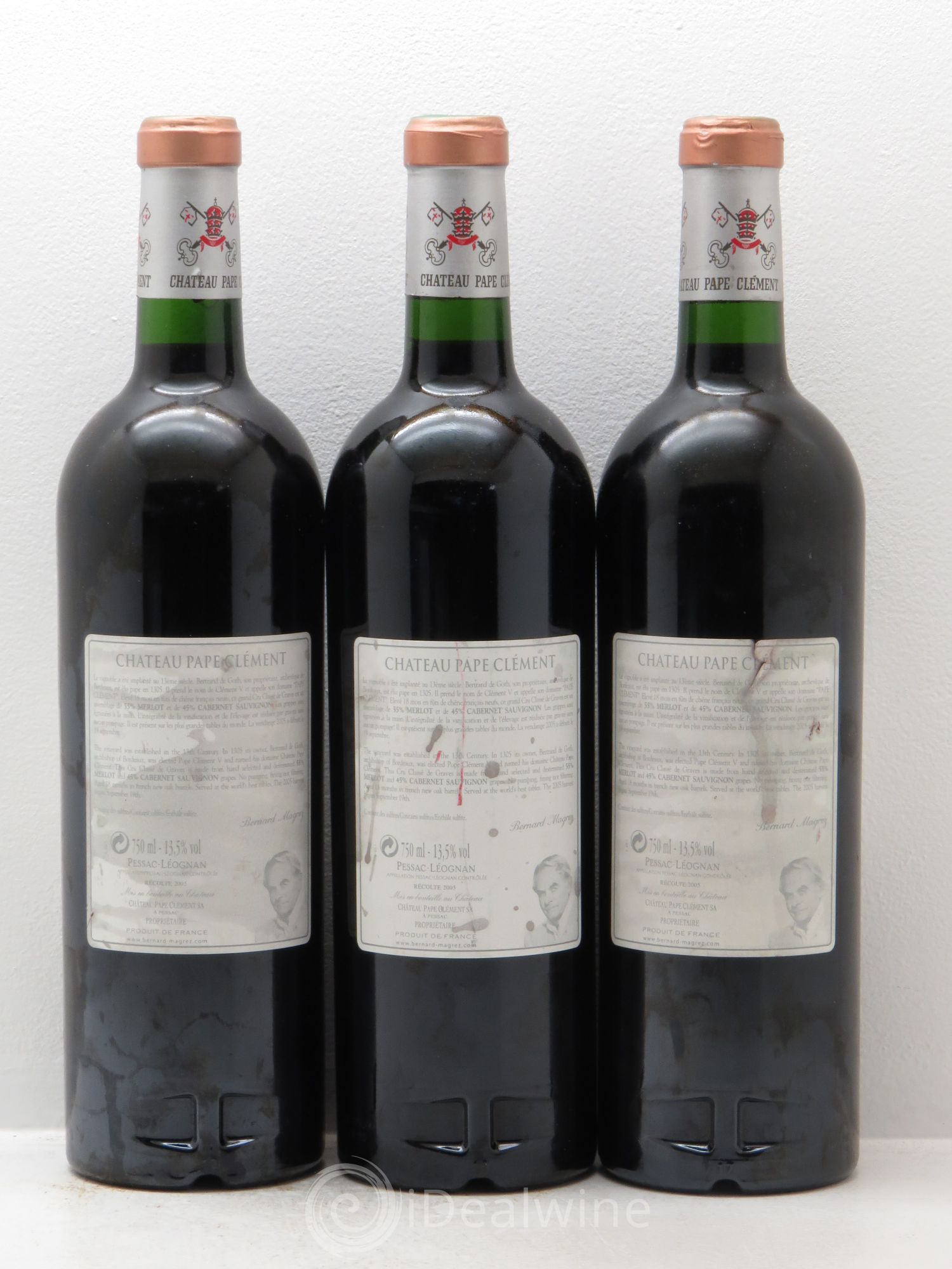 Château Pape Clément Cru Classé de Graves 2005 - Lot de 3 bouteilles - 1
