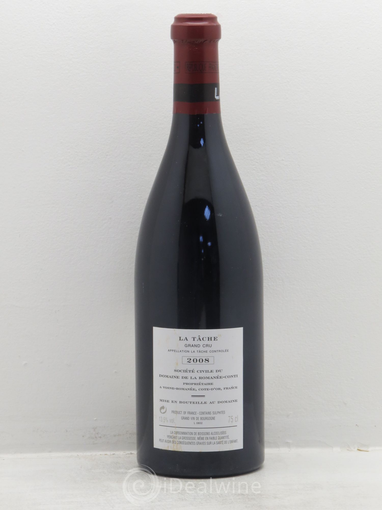 La Tâche Grand Cru Domaine de la Romanée-Conti 2008 - Lot de 1 bouteille - 1