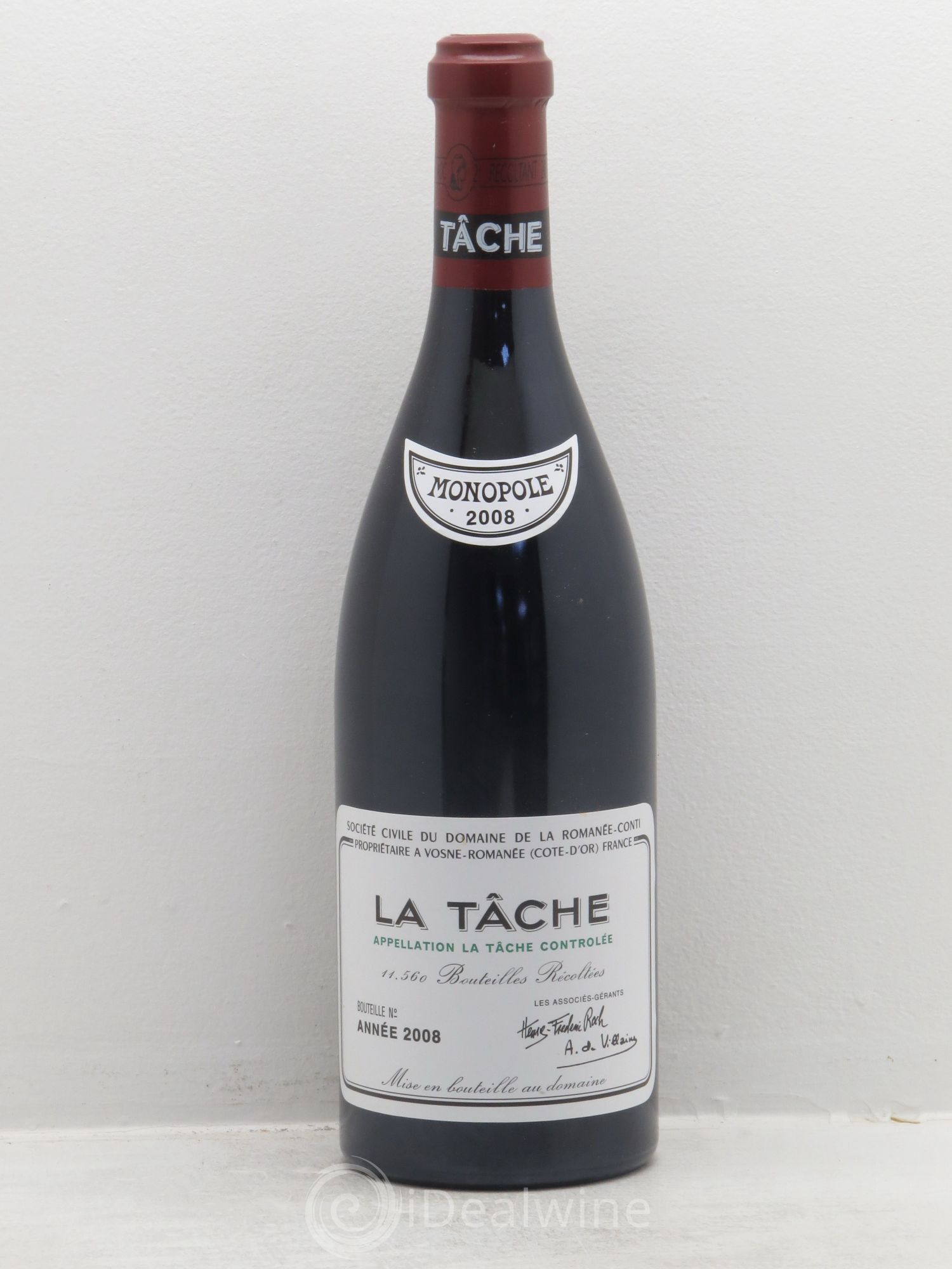 La Tâche Grand Cru Domaine de la Romanée-Conti 2008 - Lot de 1 bouteille - 0