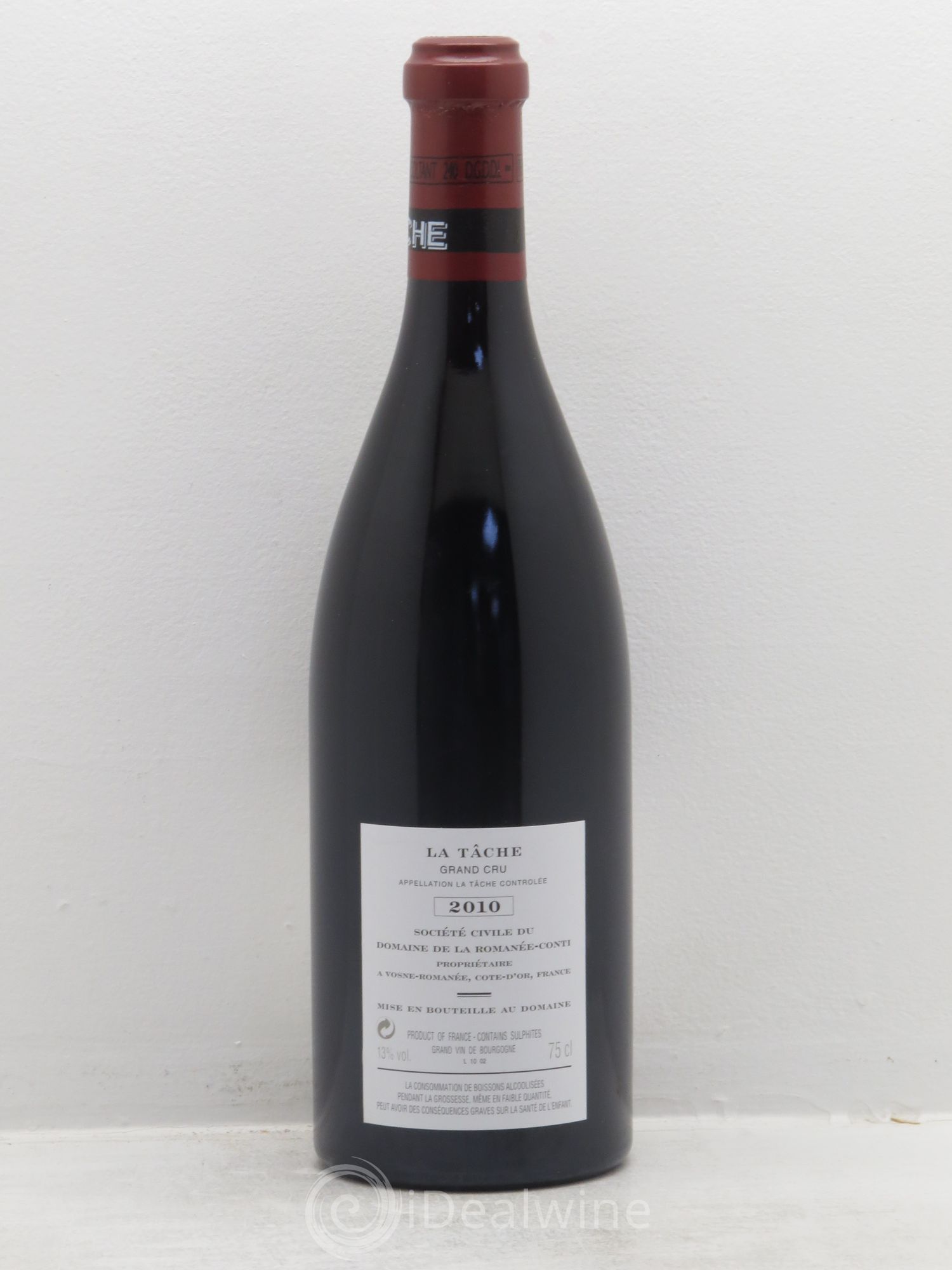 La Tâche Grand Cru Domaine de la Romanée-Conti 2010 - Lot de 1 bouteille - 1