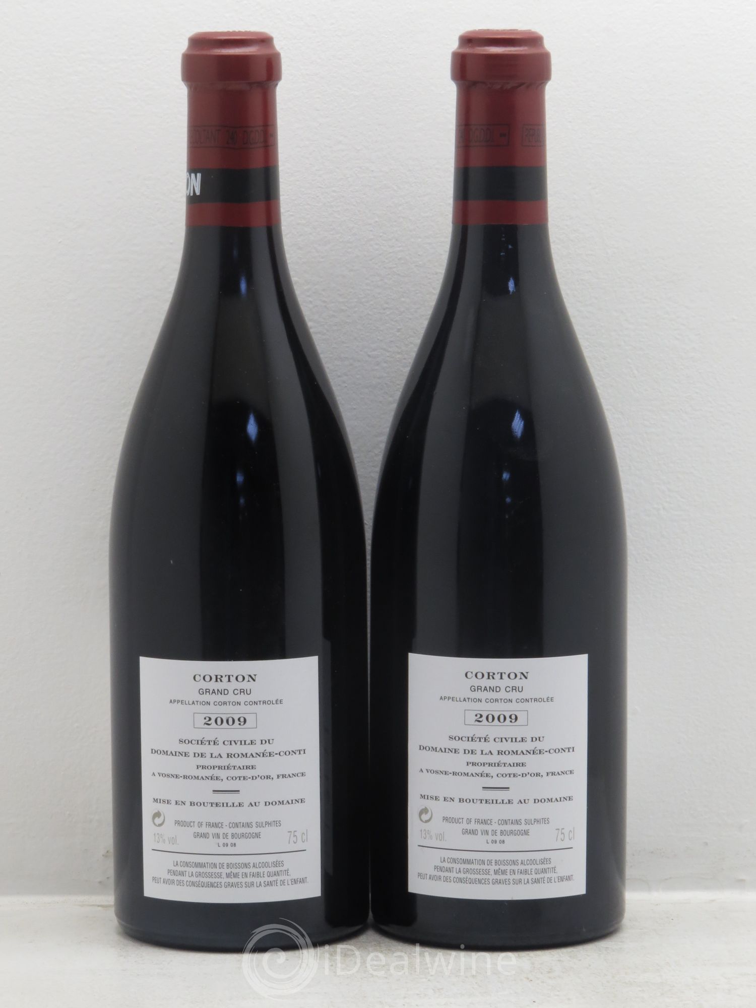 Corton Grand Cru Domaine de la Romanée-Conti 2009 - Lot de 2 bouteilles - 1