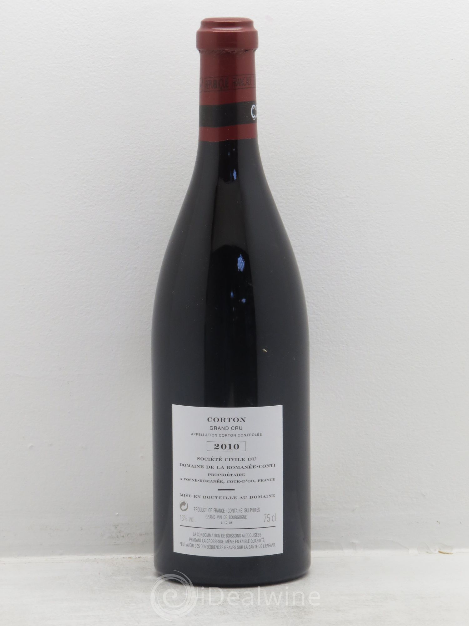 Corton Grand Cru Domaine de la Romanée-Conti 2010 - Lot de 1 bouteille - 1