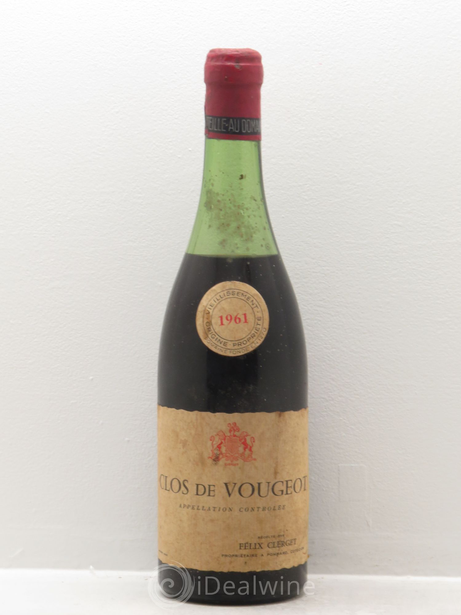 Clos de Vougeot Grand Cru félix clerget 1961 - Posten von 1 Flasche - 0