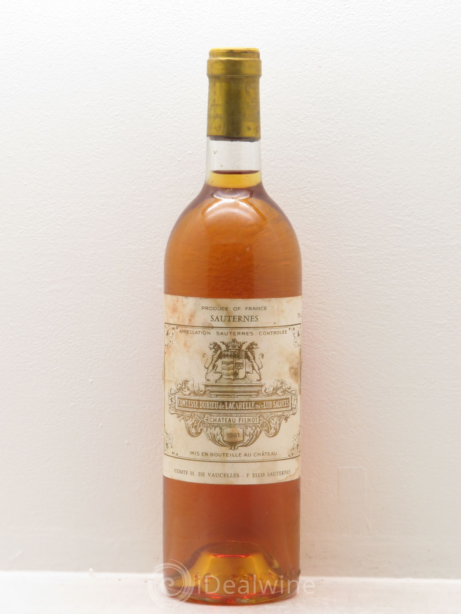 Château Filhot 2ème Grand Cru Classé 1981 - Lotto di 1 bottiglia - 0