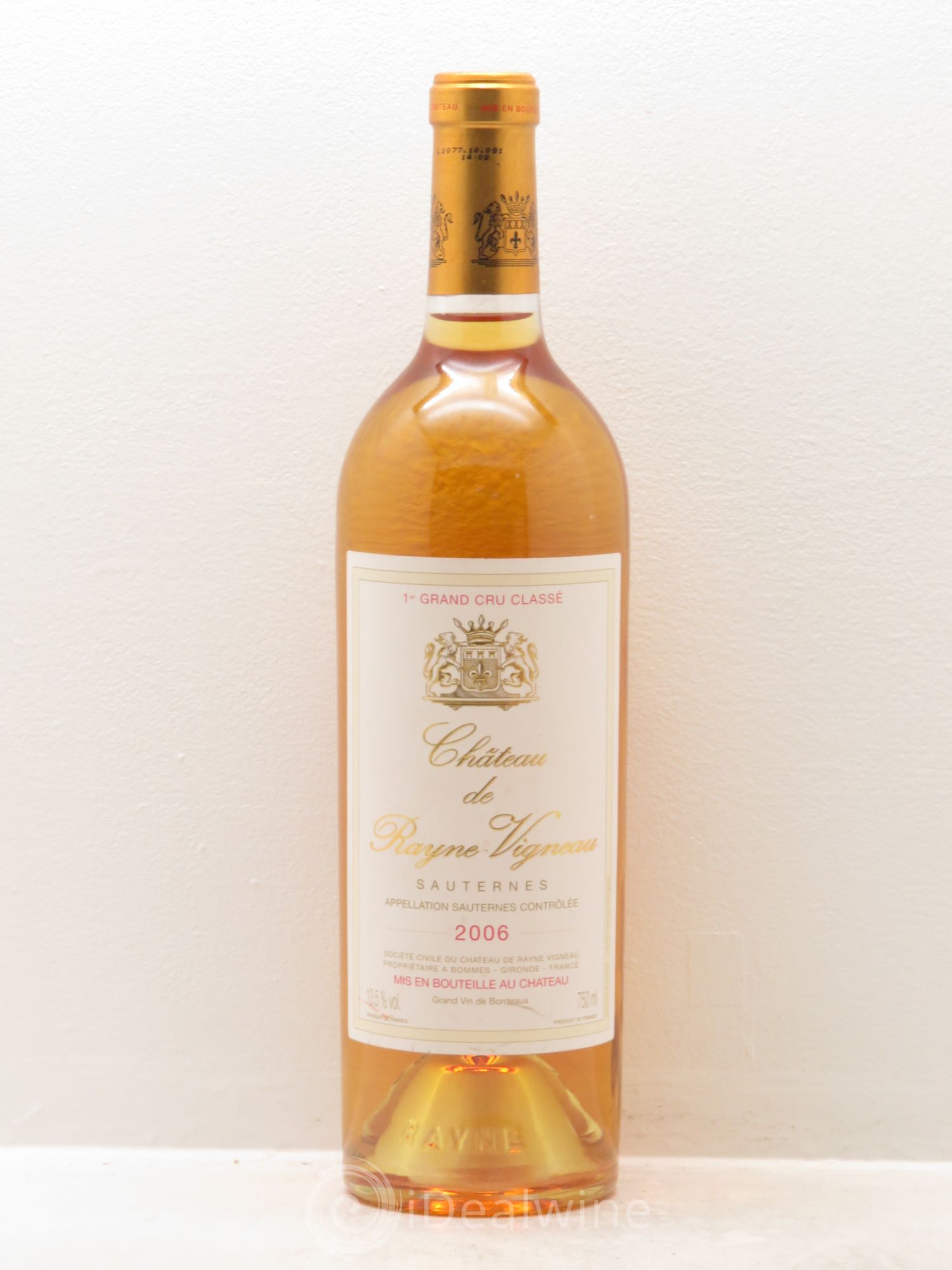 Château de Rayne Vigneau 1er Grand Cru Classé 2006 - Lotto di 1 bottiglia - 0