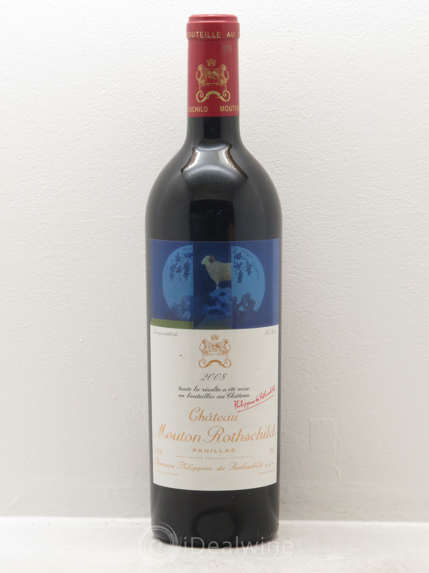 Château Mouton Rothschild 1er Grand Cru Classé 2008 - Lot de 1 bouteille - 0