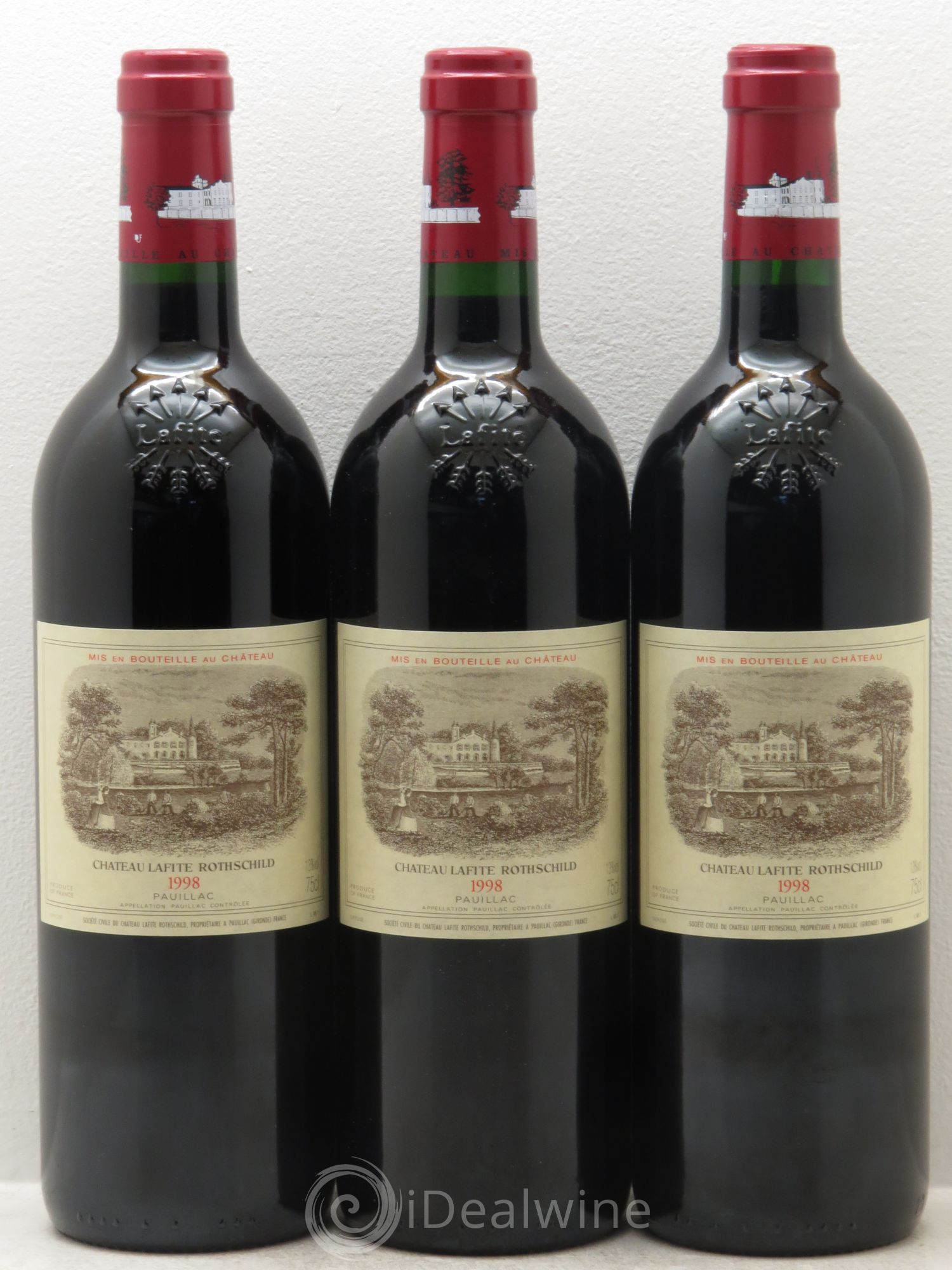 Château Lafite Rothschild 1er Grand Cru Classé 1998 - Lot de 12 bouteilles - 1