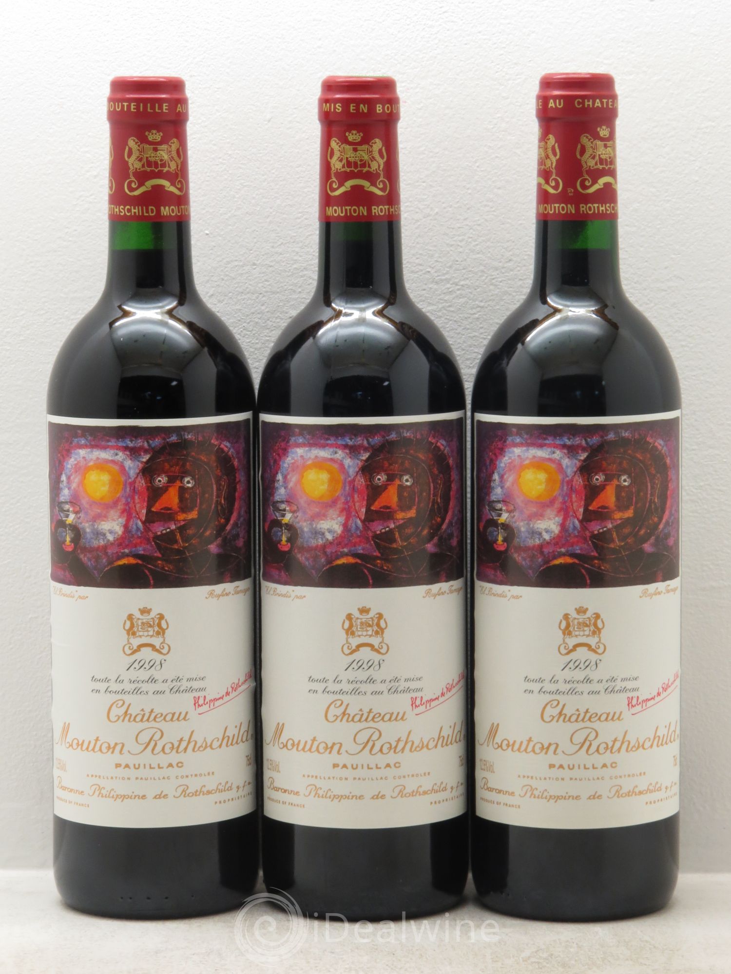 Château Mouton Rothschild 1er Grand Cru Classé 1998 - Lot de 6 bouteilles - 1
