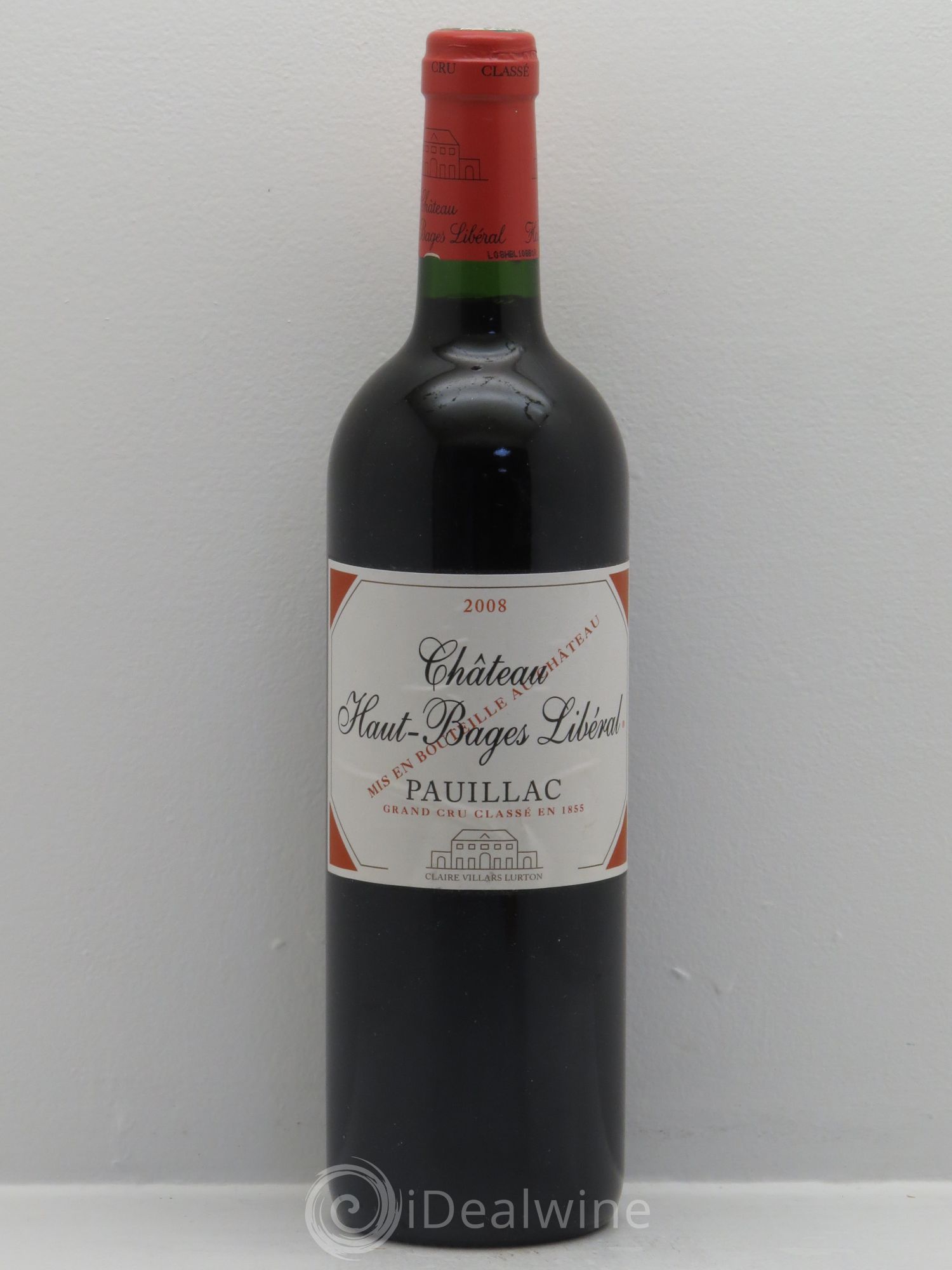 Château Haut Bages Libéral 5ème Grand Cru Classé 2008 - Lot de 1 bouteille - 0