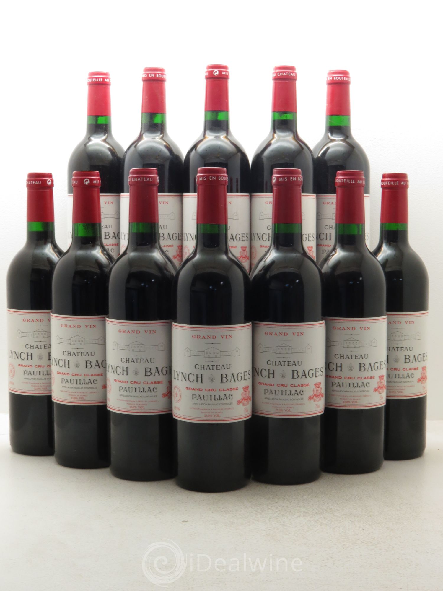 Château Lynch Bages 5ème Grand Cru Classé 1996 - Lot de 12 bouteilles - 0