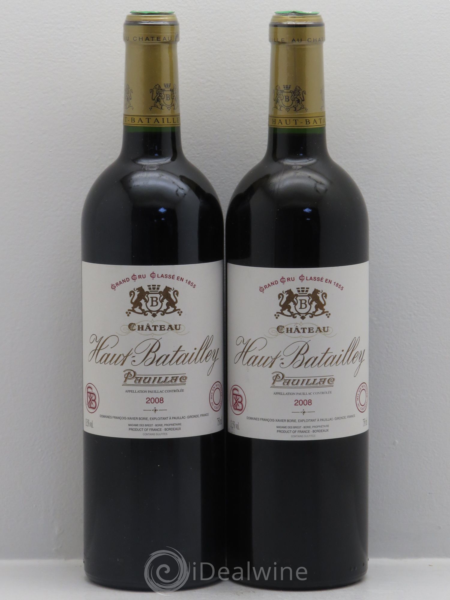 Château Haut Batailley 5ème Grand Cru Classé 2008 - Lot de 2 bouteilles - 0